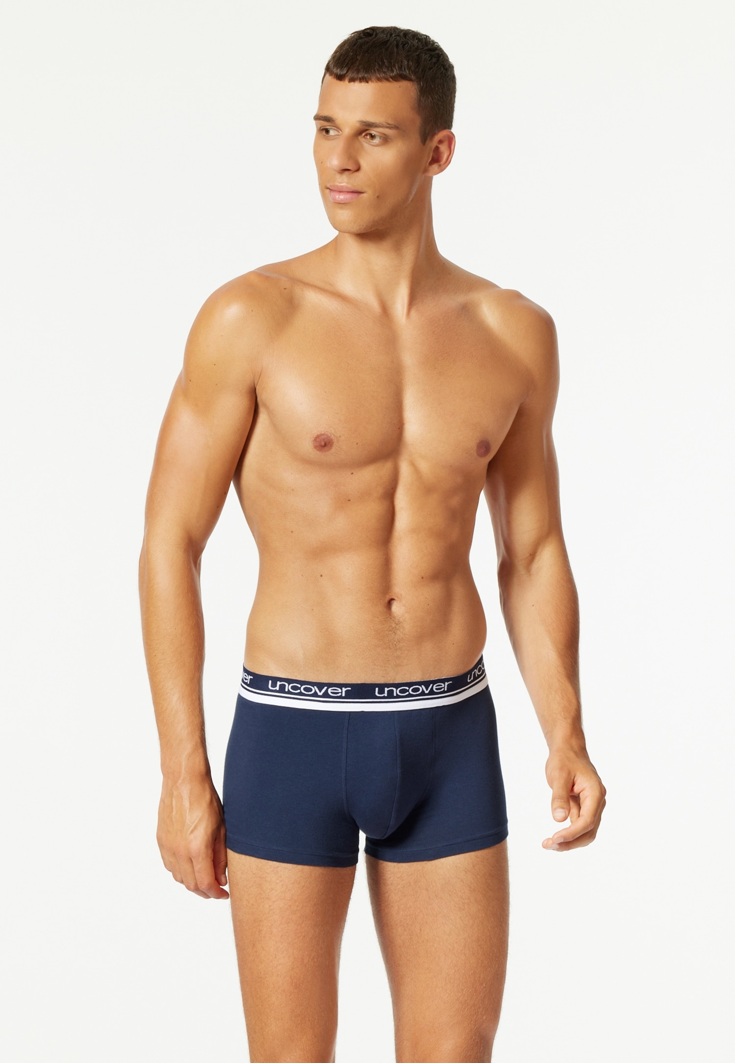 uncover by SCHIESSER Boxer »Uncover Cotton« 2er Pack,  Logo-Bund, elastisch, ohne Eingriff, perfekter Sitz