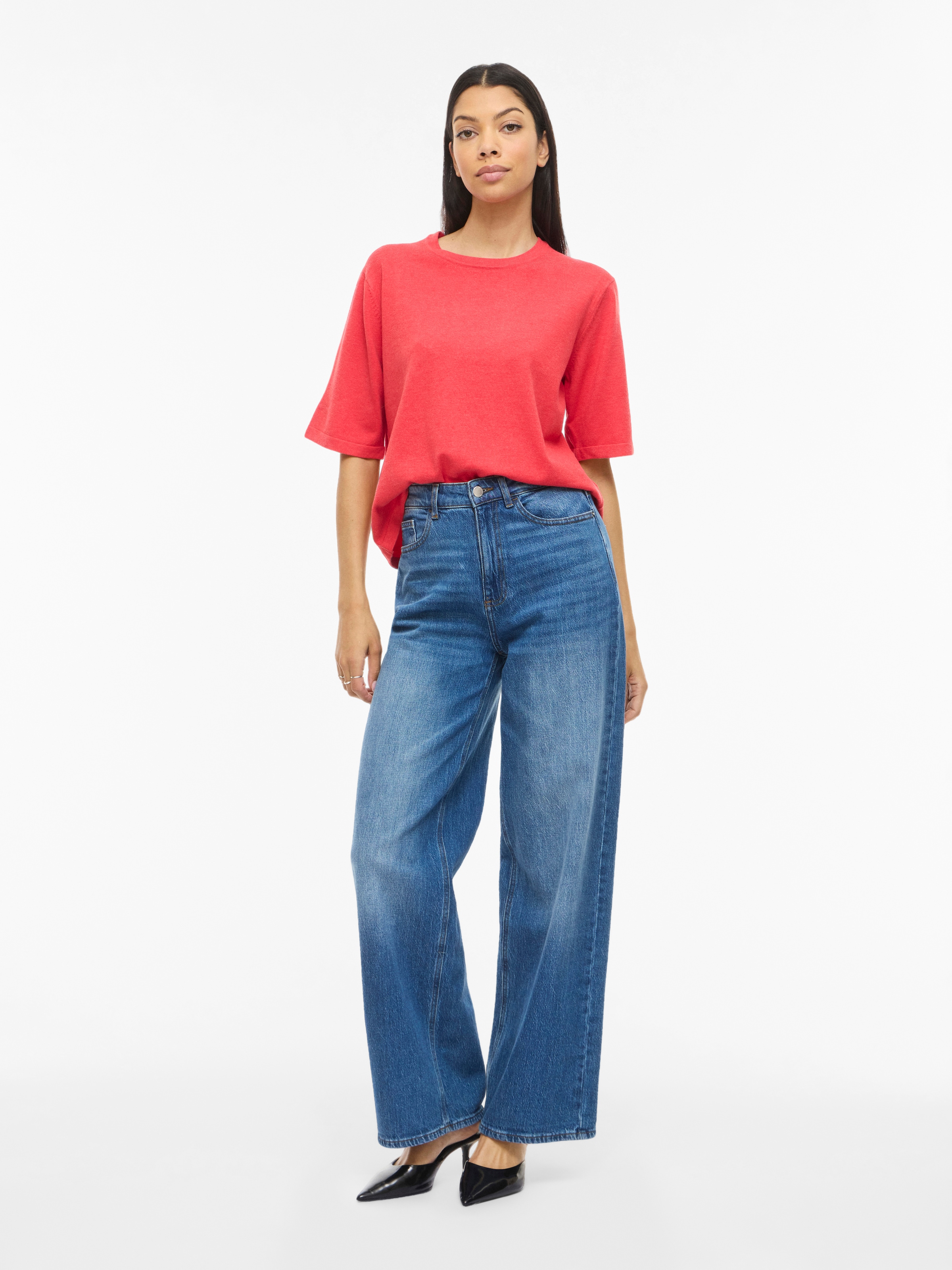 Vila Kurzarmpullover »VIMALU O-NECK 2/4 KNIT TOP-NOOS«