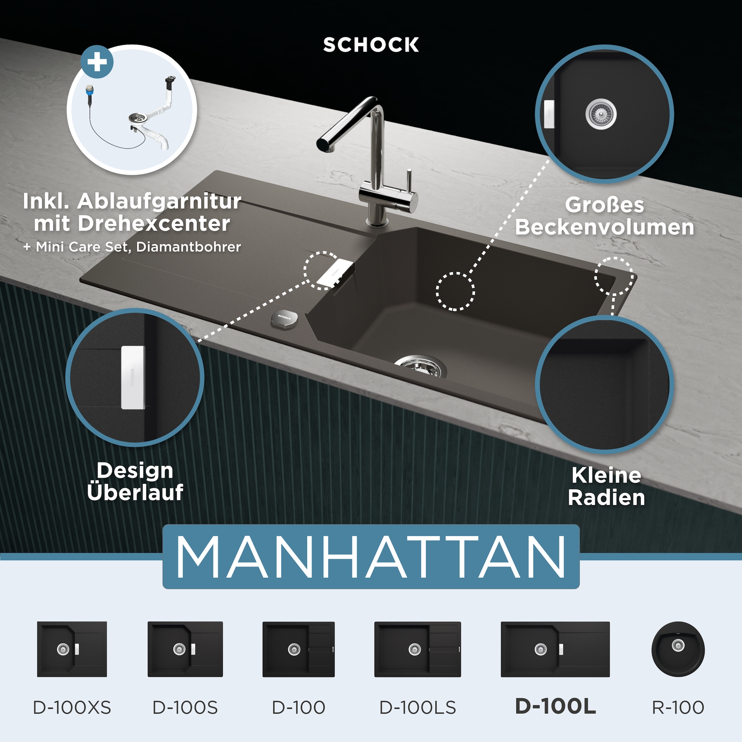 Image of Schock Granitspüle "Manhattan D-100L"
