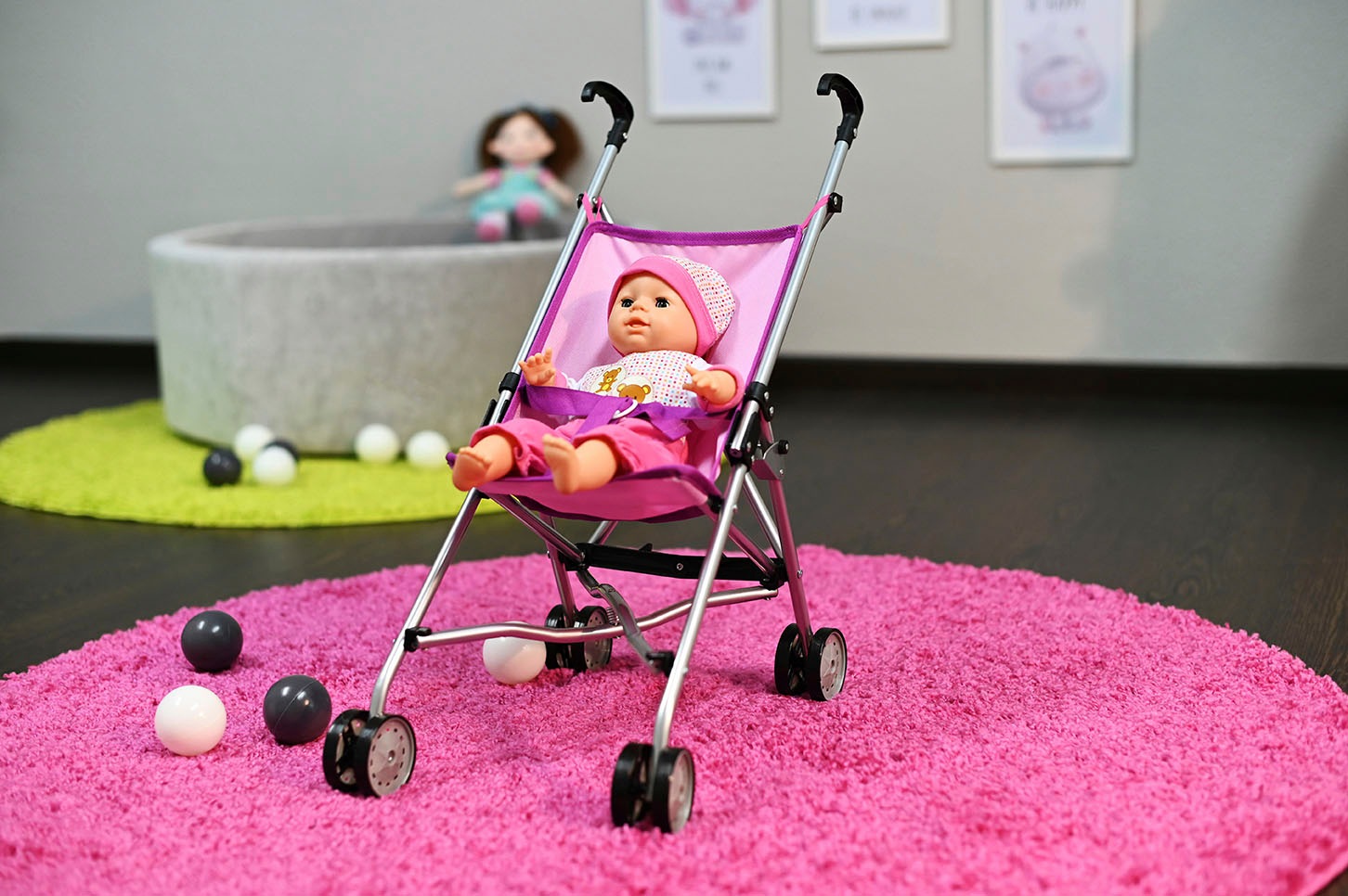 Knorrtoys® Puppenbuggy »Sim - princess pink«