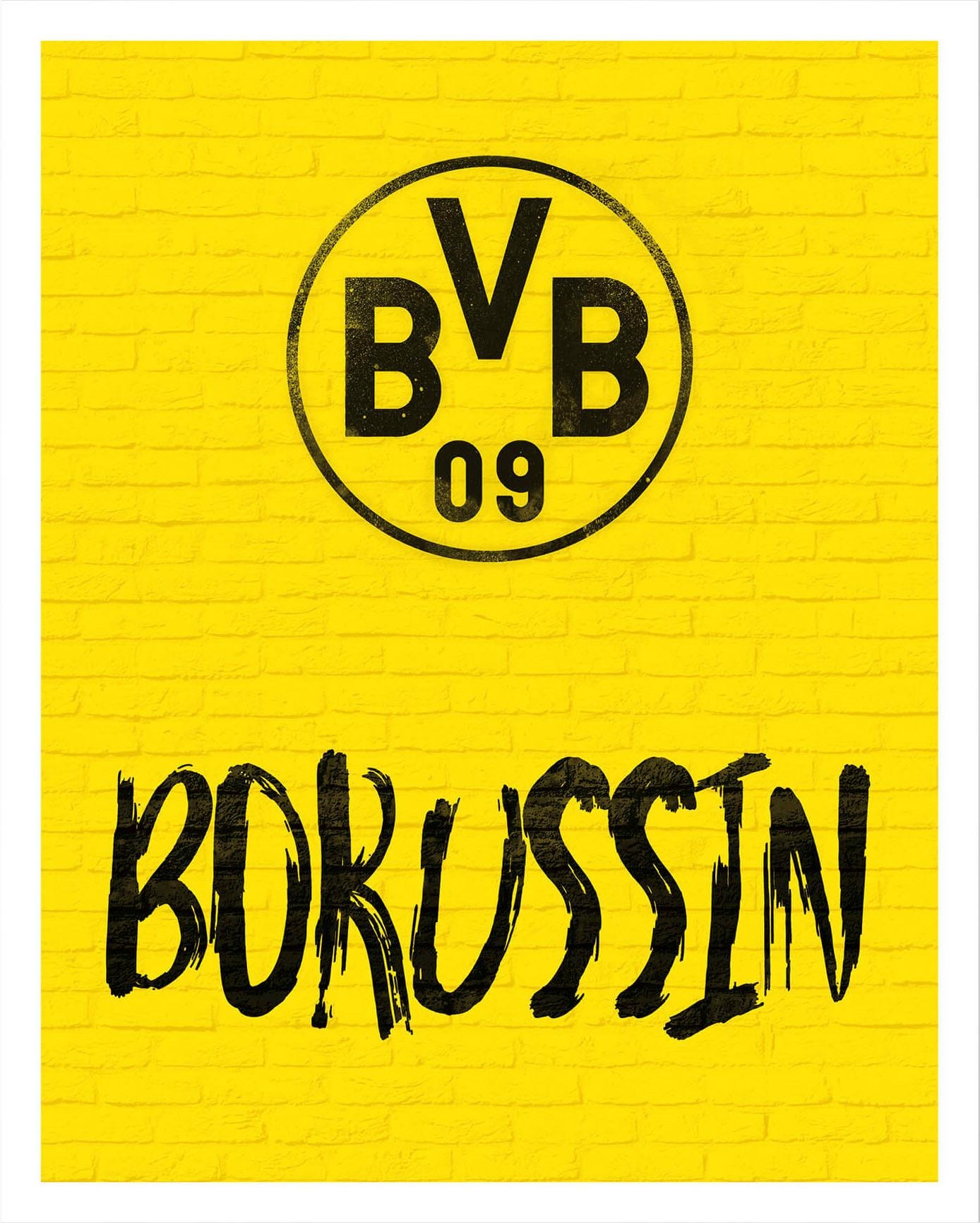 Wall-Art Poster »BVB Borussin Fussball Deko«, Poster ohne Bilderrahmen