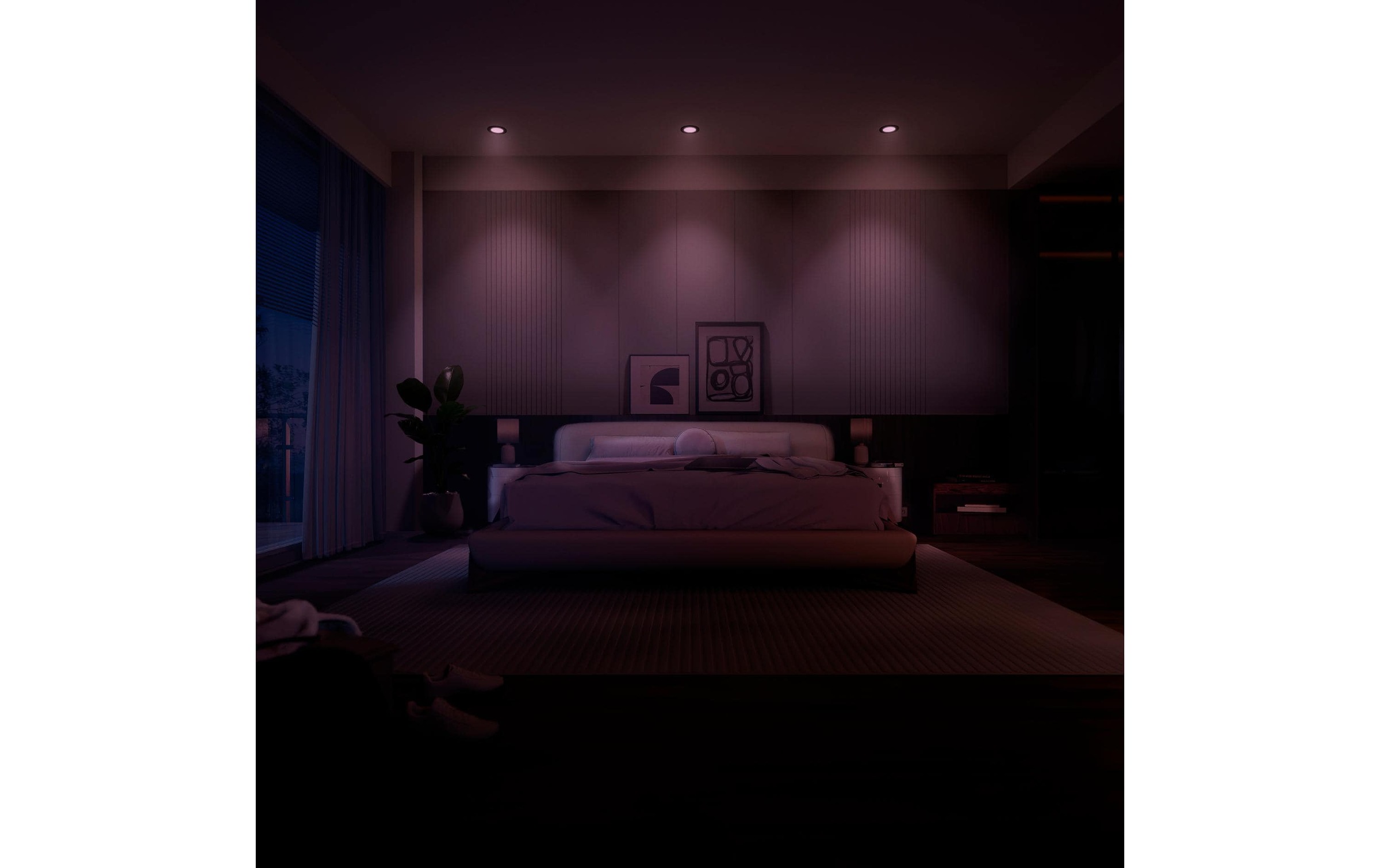 Philips Hue Spot de plafond »Philips Hue Deckenleuchte WCA Slim Recessed LED Spot S 3er« RVB | blanc chaud - blanc froid