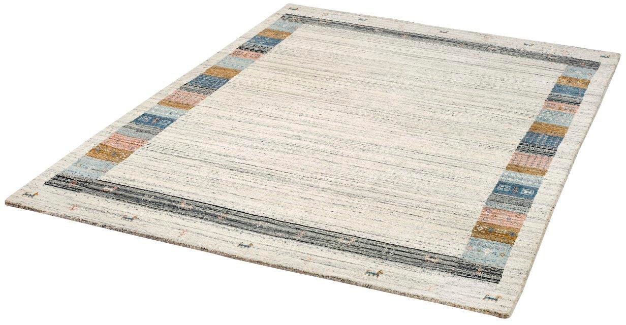 Image of Dekowe Wollteppich »Bradley«, rechteckig, 14 mm Höhe, Handweb Teppich, Kurzflor, reine Wolle, handgewebt, Orient-Optik, Gabbeh Design, mit Bordüre, ideal im Wohnzimmer & Schlafzimmer bei Ackermann Versand Schweiz