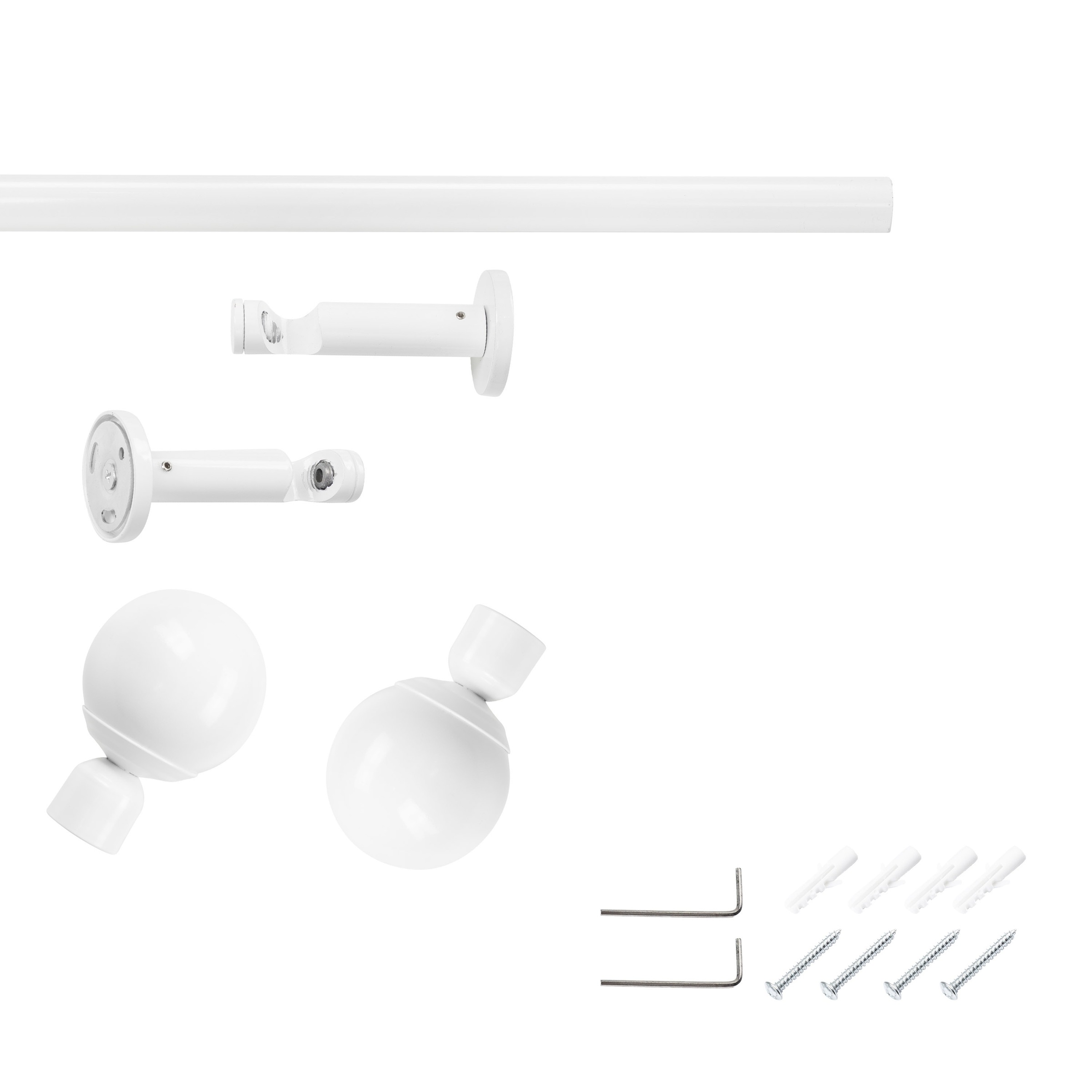 SN DECO GROUP Tringle à rideaux »Gardinenstange Reims Ø 19 mm, 1-läufig, Fixmass, verschraubt« Ø 19 mm Fixmass;kürzbar