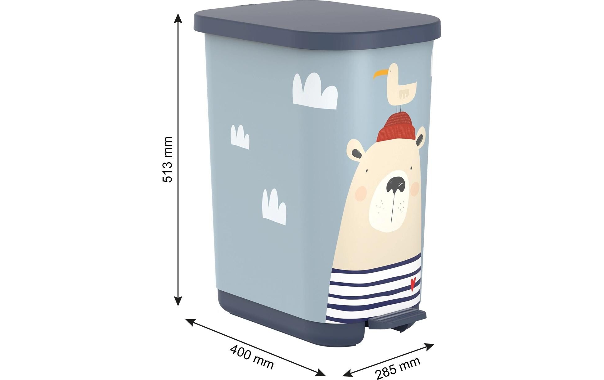 Rotho Babydesign Seau à couches »Yuma Bär Ahoi 35 l«