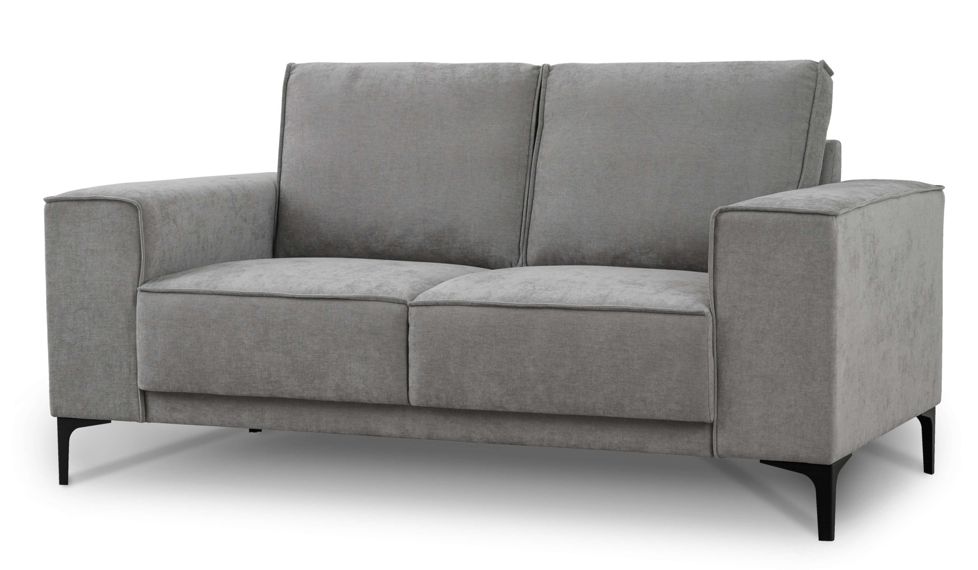 Places of Style 2-Sitzer »Kompaktsofa Oland, Struktur, Flachgewebe, Luxus-Microfaser, Boucle«, 164 cm, Wellenunterfederung, Skandi-Design, Metallfüsse