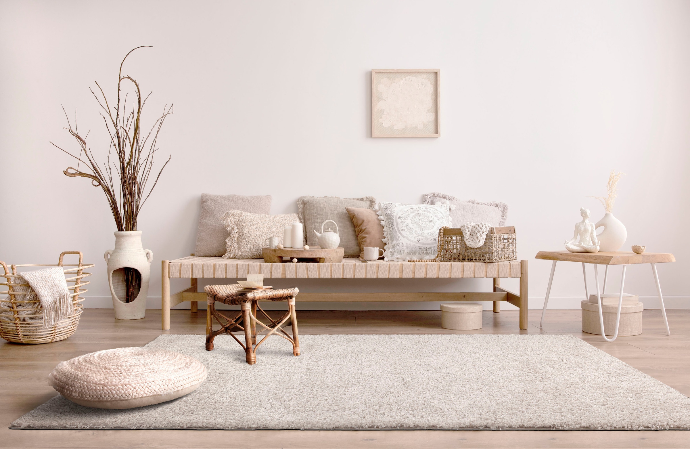merinos Hochflor-Teppich »Clara Shaggy 2022«, rechteckig, 30 mm Höhe, Shaggy, Langflor, uni, Wohnzimmer