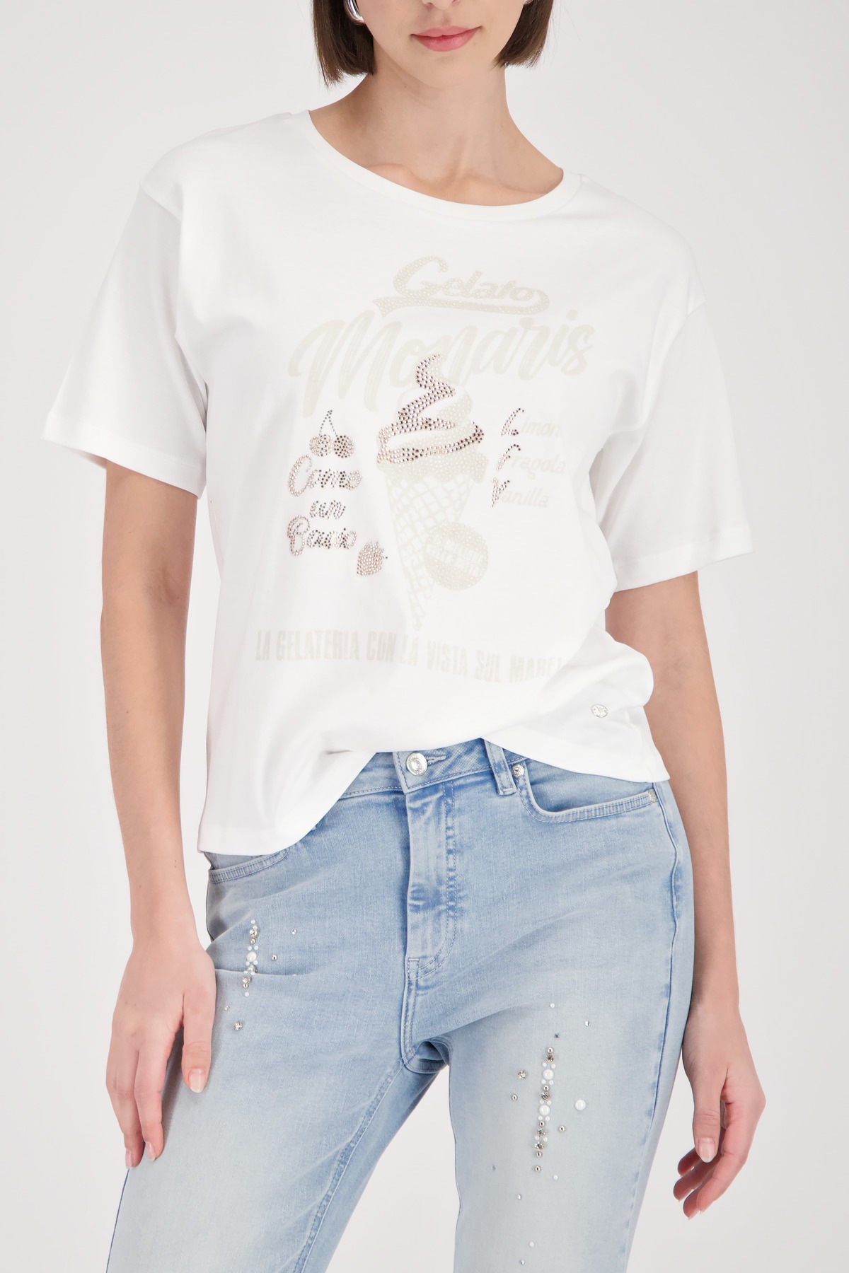 Image of Monari T-Shirt "Shirt Ice Cream" Regular fit mit Gelato-Print
