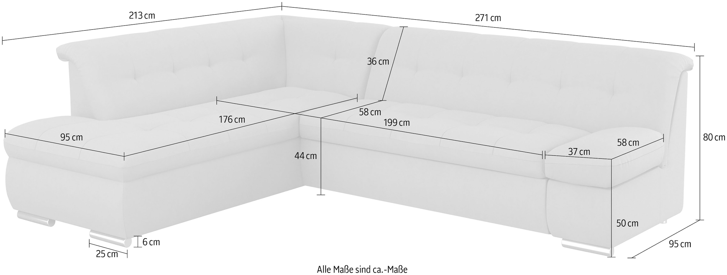 DOMO collection Ecksofa »Mona L-Form«, wahlweise mit Bett- und Armlehnfunktion