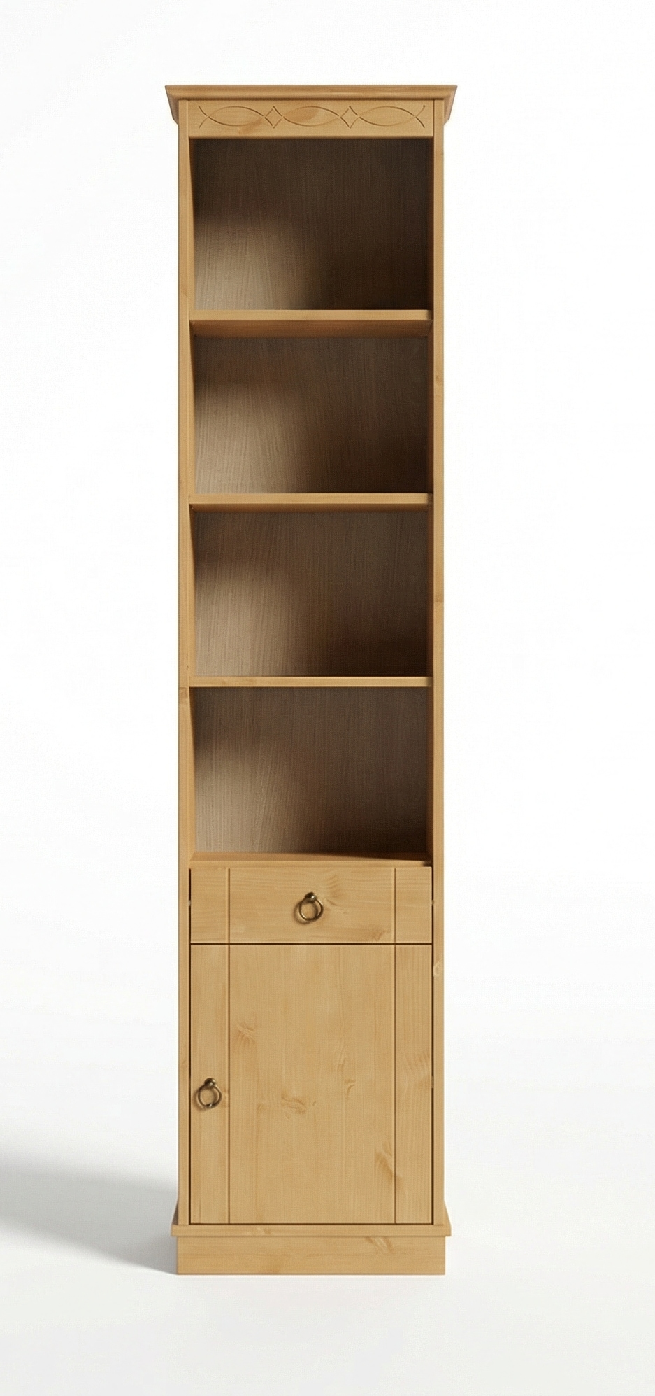 GOODproduct Hochschrank »Indra, Badschrank, Badmöbel, Badezimmerschrank« B/T/H: 46/32/186 cm,  aus massiver Kiefer, mit Schublade, FSC®-zertifiziert