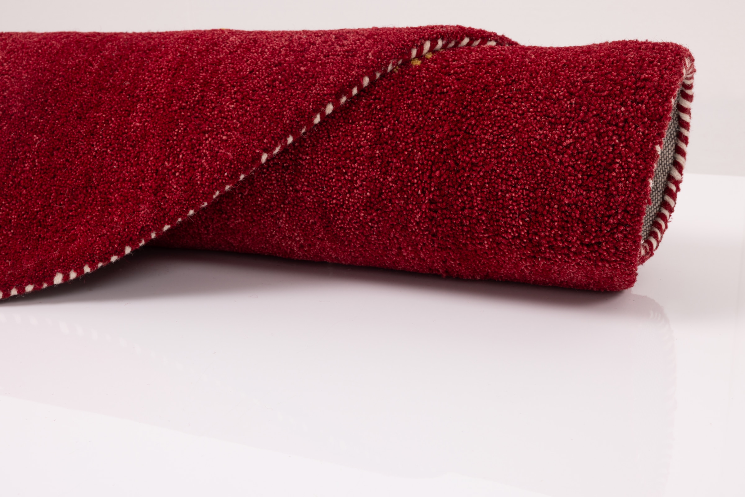 THEKO Wollteppich »Gabbeh Motiv, Handweb Teppich, Tiermotiv, reine Wolle, handgewebt«, rund, 14 mm Höhe, reine Wolle, handgewebt, Wohnzimmer, Schlafzimmer, Esszimmer