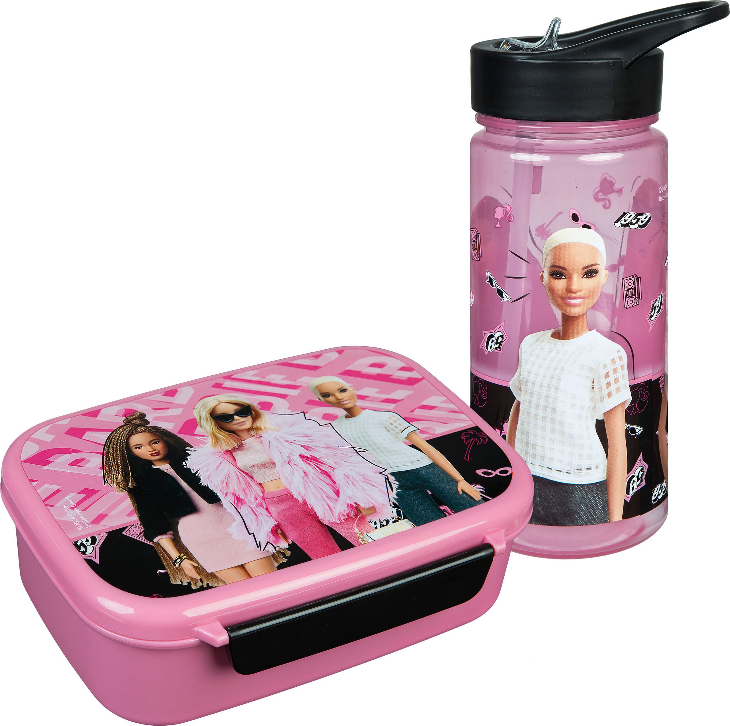 Image of Scooli Lunchbox "Brotzeitdose & Trinkflasche, Barbie" mit Trinkflasche