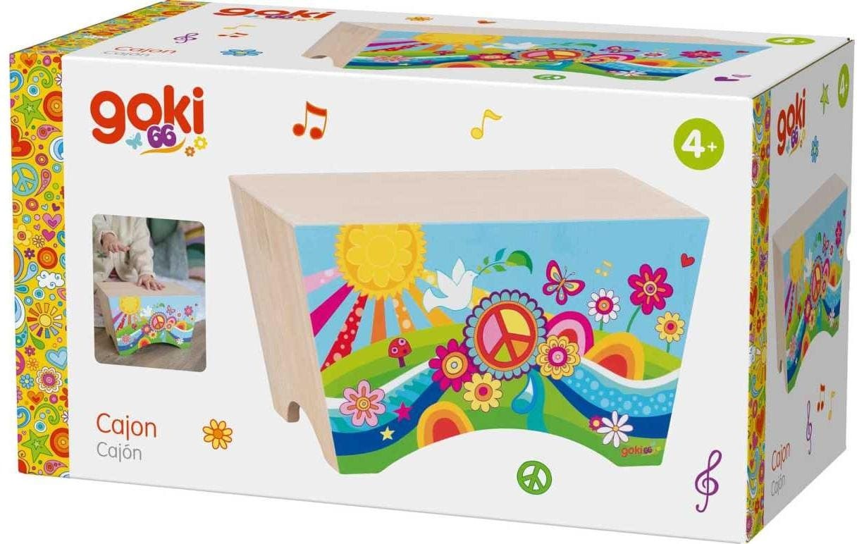 goki Spielzeug-Musikinstrument »Cajon Blumenwiese 30 x 15,5 x 17 cm«