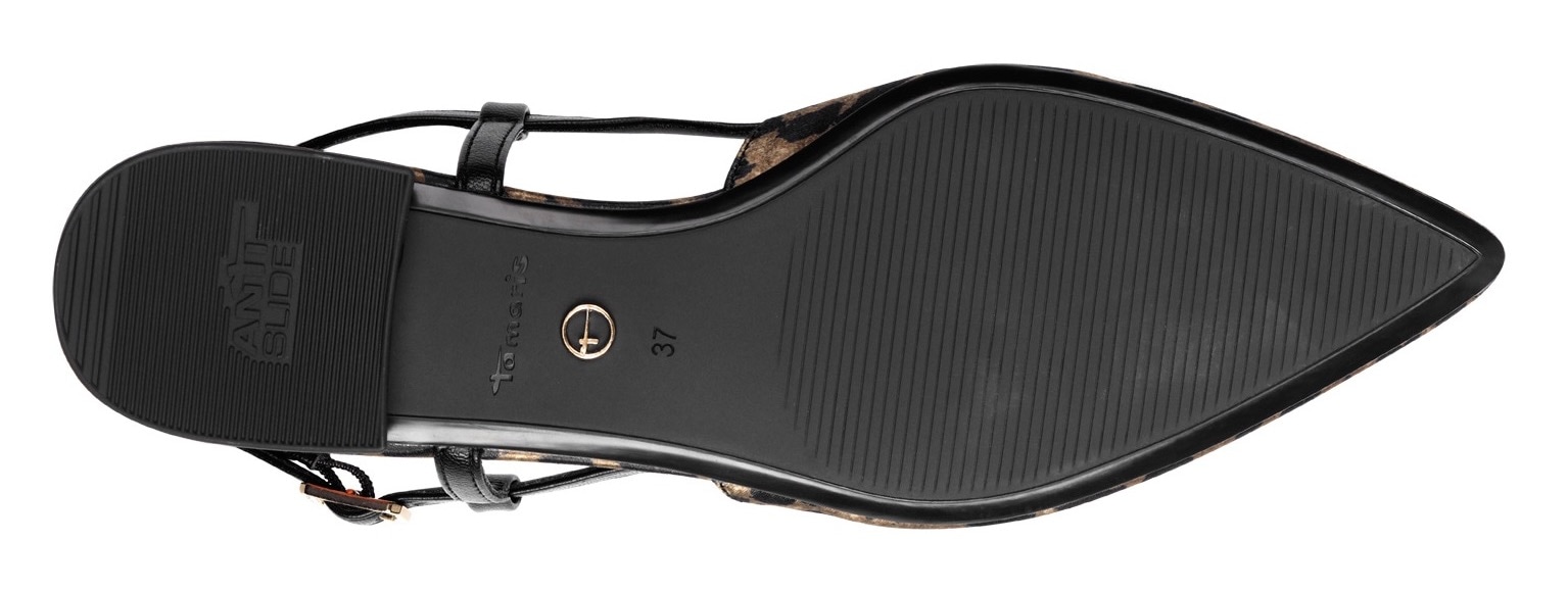 Tamaris Pompes à sling  talon bloc, chaussure d'été avec élément décoratif élégant