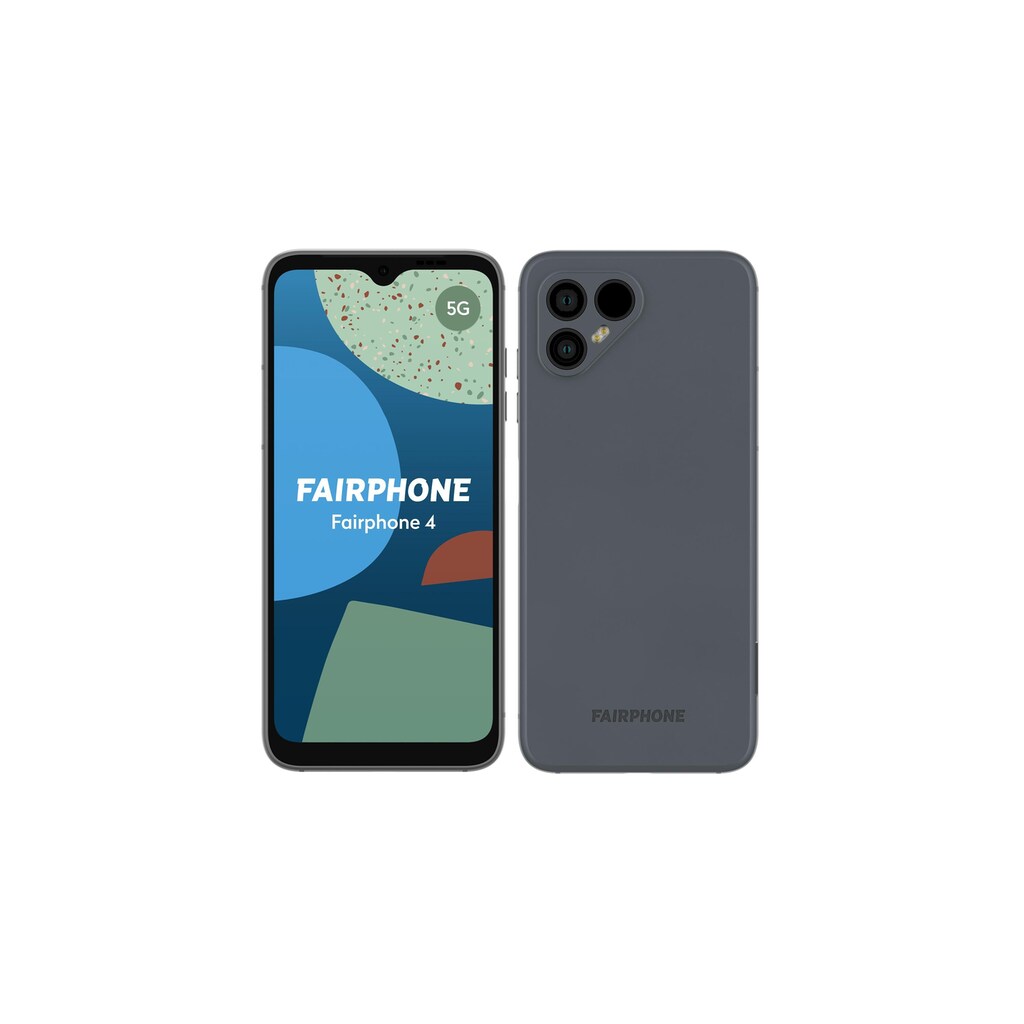 Fairphone Smartphone »4 5G 256 GB«, grau, 15,9 cm/6,3 Zoll, 256 GB Speicherplatz, 48 MP Kamera