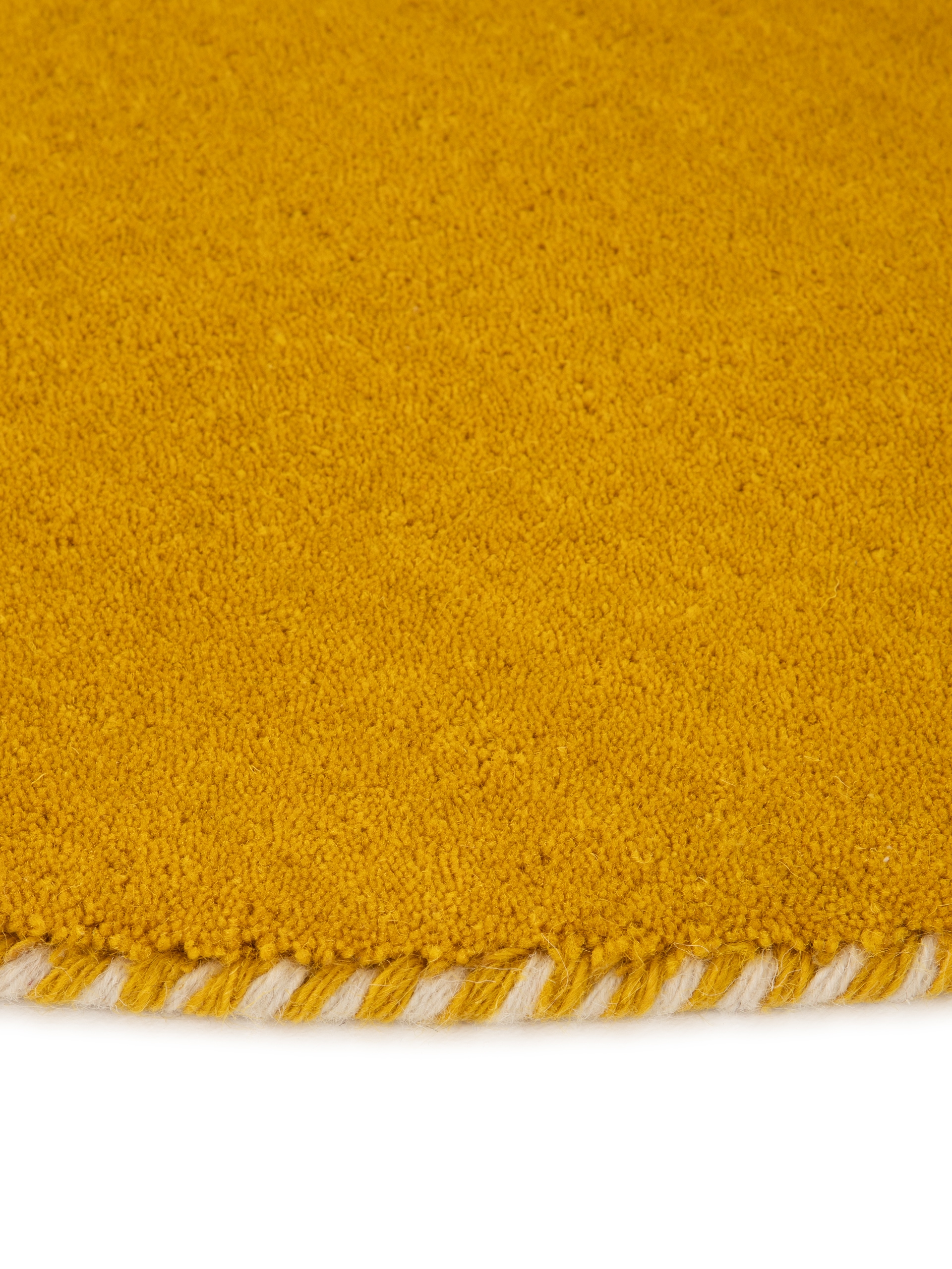 carpetfine Wollteppich »Gabbeh Lola Uni« rund 14 mm Höhe mit natürlichem Pflanzenmaterial von Hand gewebt, auch als Läufer