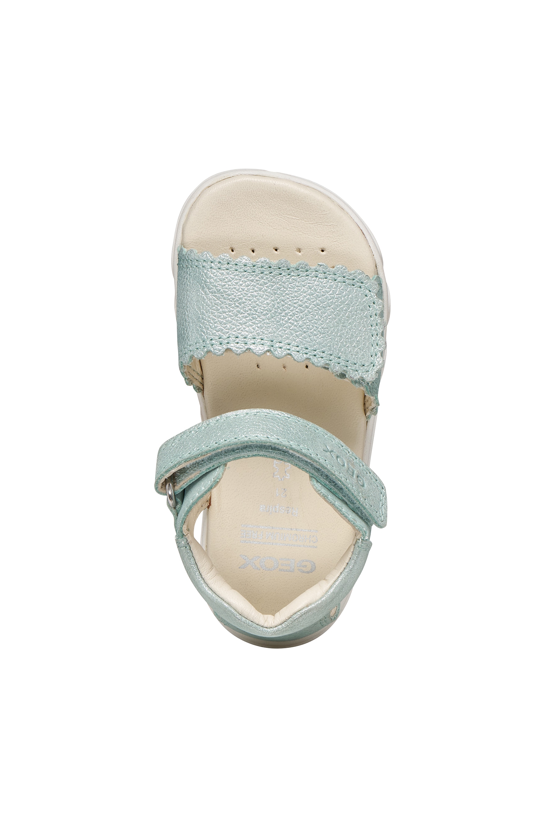 Geox Chaussures de marche »B SANDAL STEPPIEUP G«  chaussure bébé avec fermeture velcro, gabarit de taille à télécharger