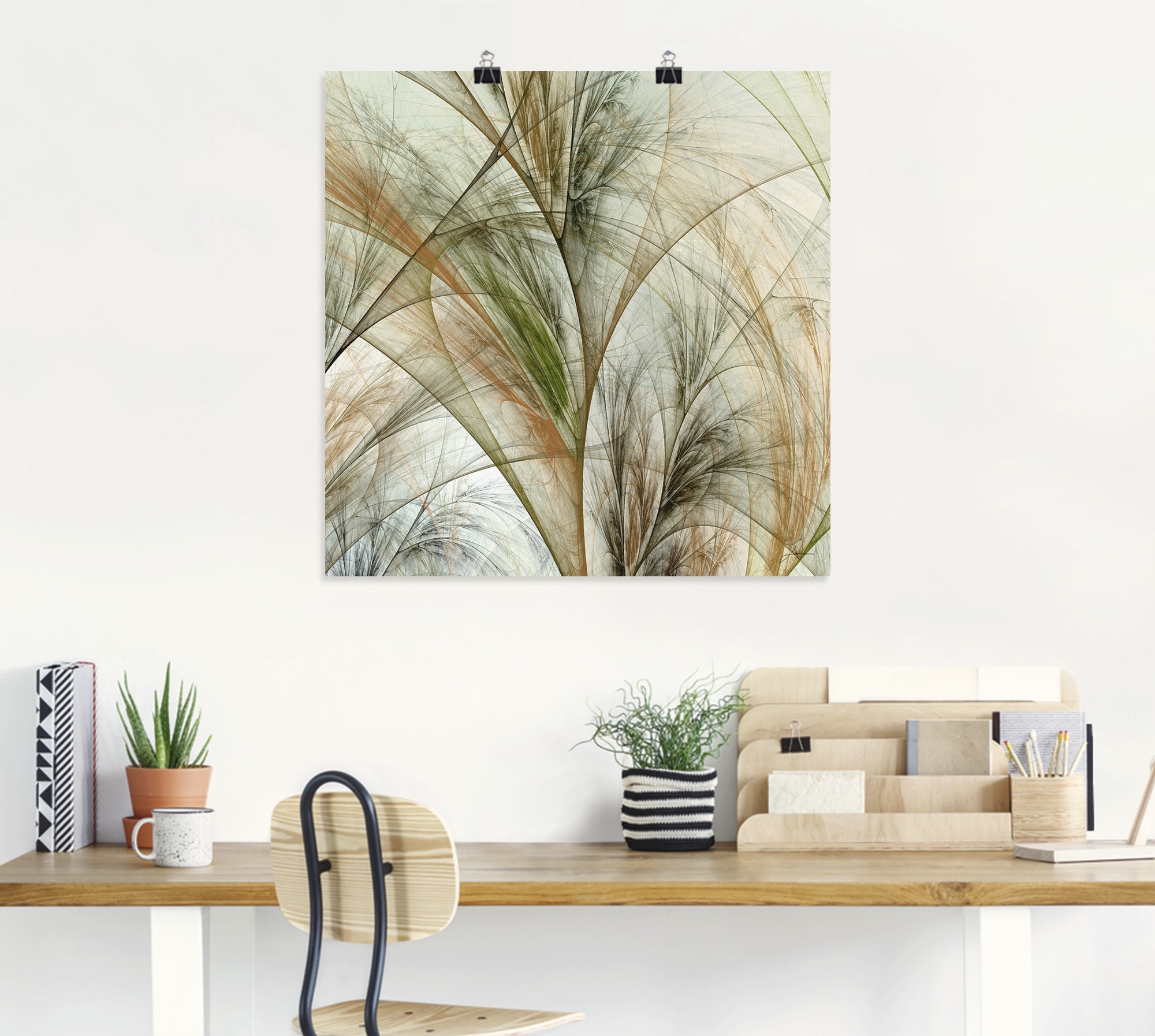 Artland Wandbild »Fraktales Gras IV«, Gräser, (1 St.), als Leinwandbild, Poster in verschied. Grössen