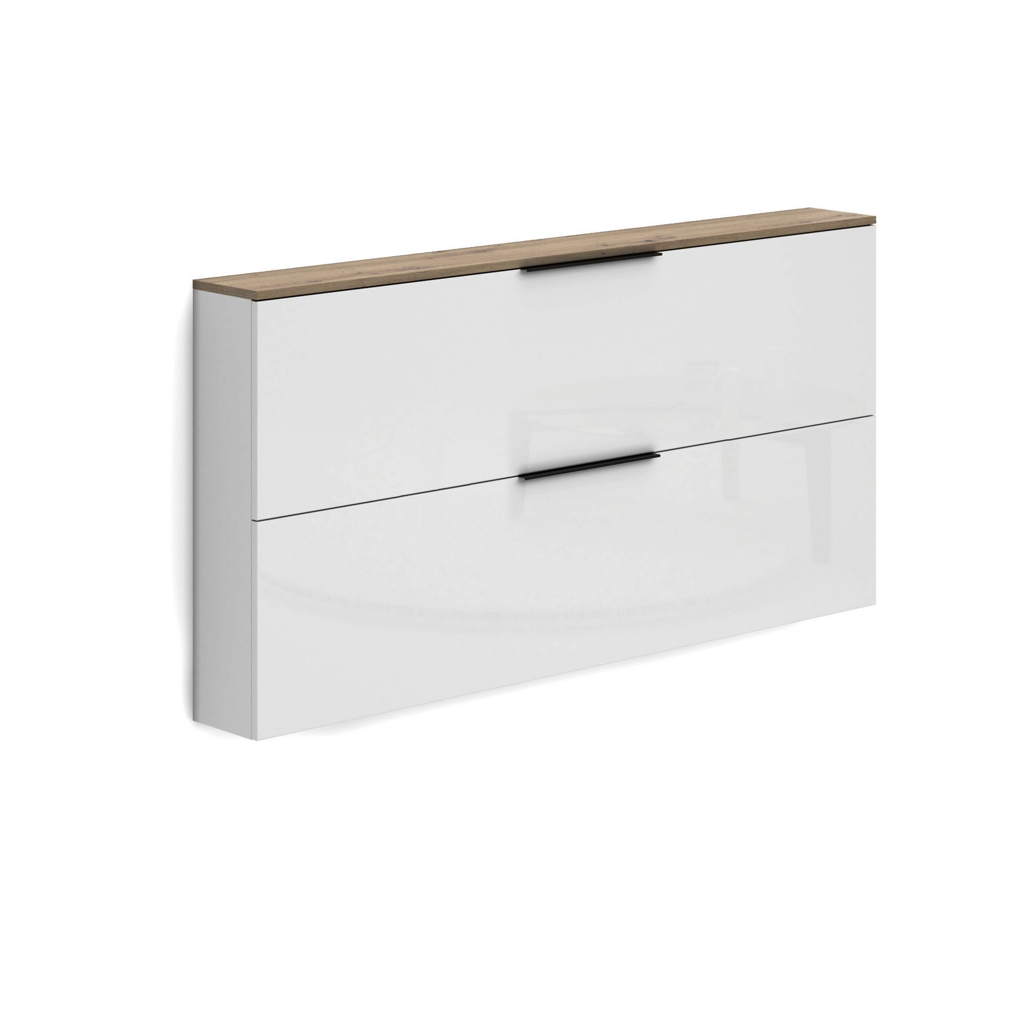 Image of Home affaire Schuhschrank "SPACE, Schuhkipper, Schuhschrank,Schuhkommode, nur 19 cm Tief" Ideal für schmale Flure, Breite 160 cm, Made in Italy, Hochglanzlack