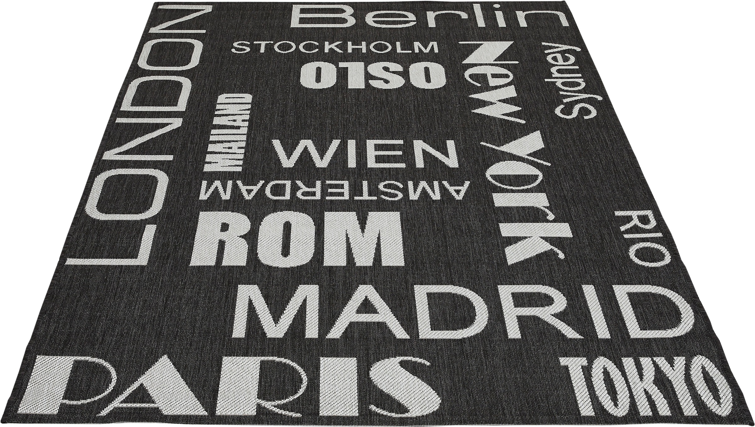 Image of Andiamo Teppich »New Orleans 3«, rechteckig, 5 mm Höhe, mit Schrift, In- und Outdoor geeignet, Wohnzimmer bei Ackermann Versand Schweiz