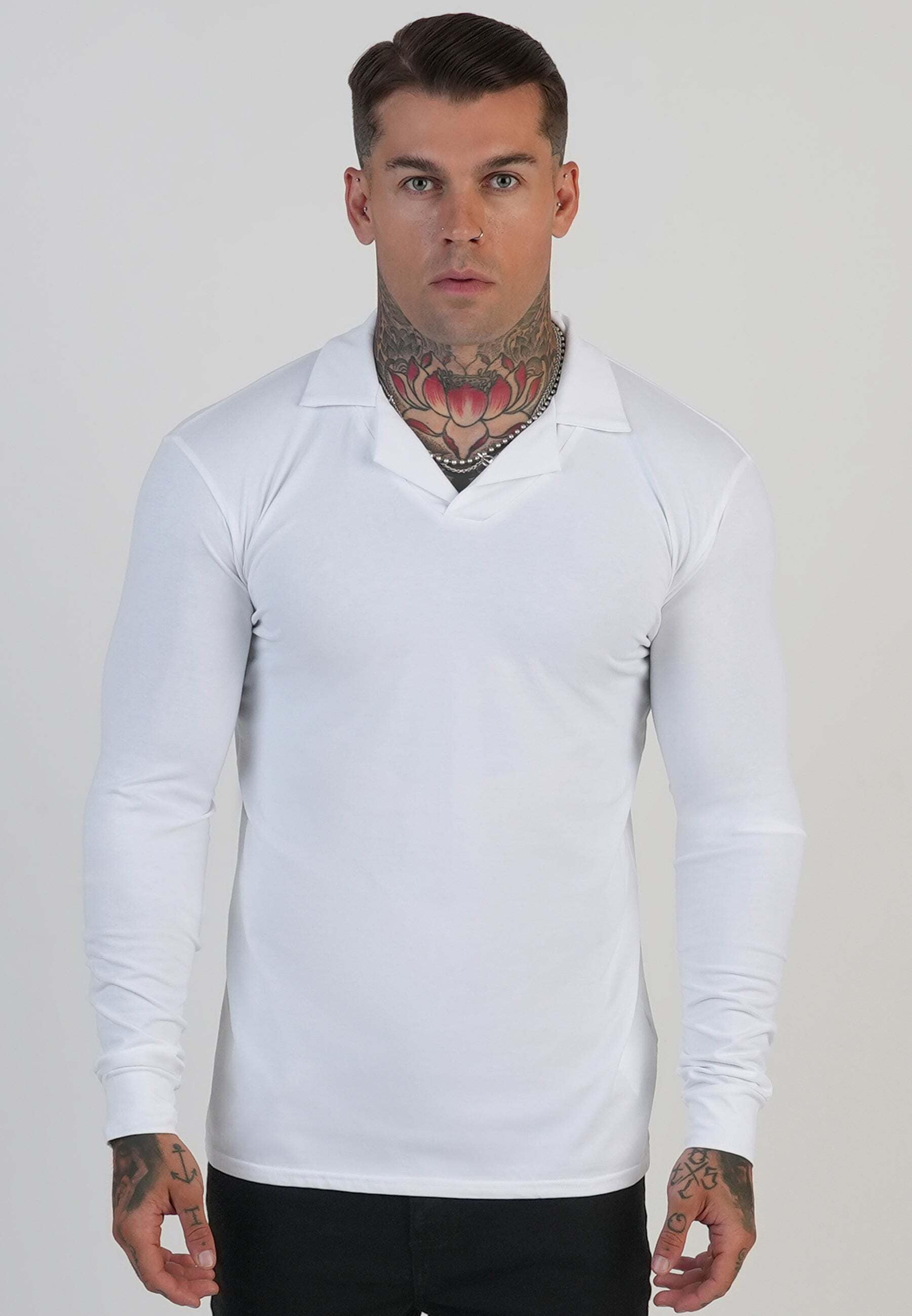 Siksilk Polo à manches longues »Siksilk Langarmpolo Longsleeved Revere«
