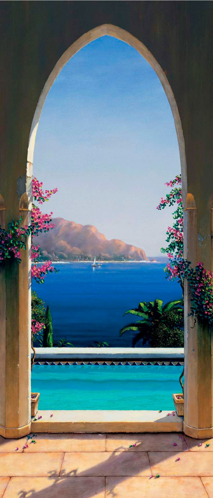 Image of Papermoon Fototapete »Arch de Sorrento - Türtapete«, matt, Vlies, 2 Bahnen, 90 x 200 cm bei Ackermann Versand Schweiz