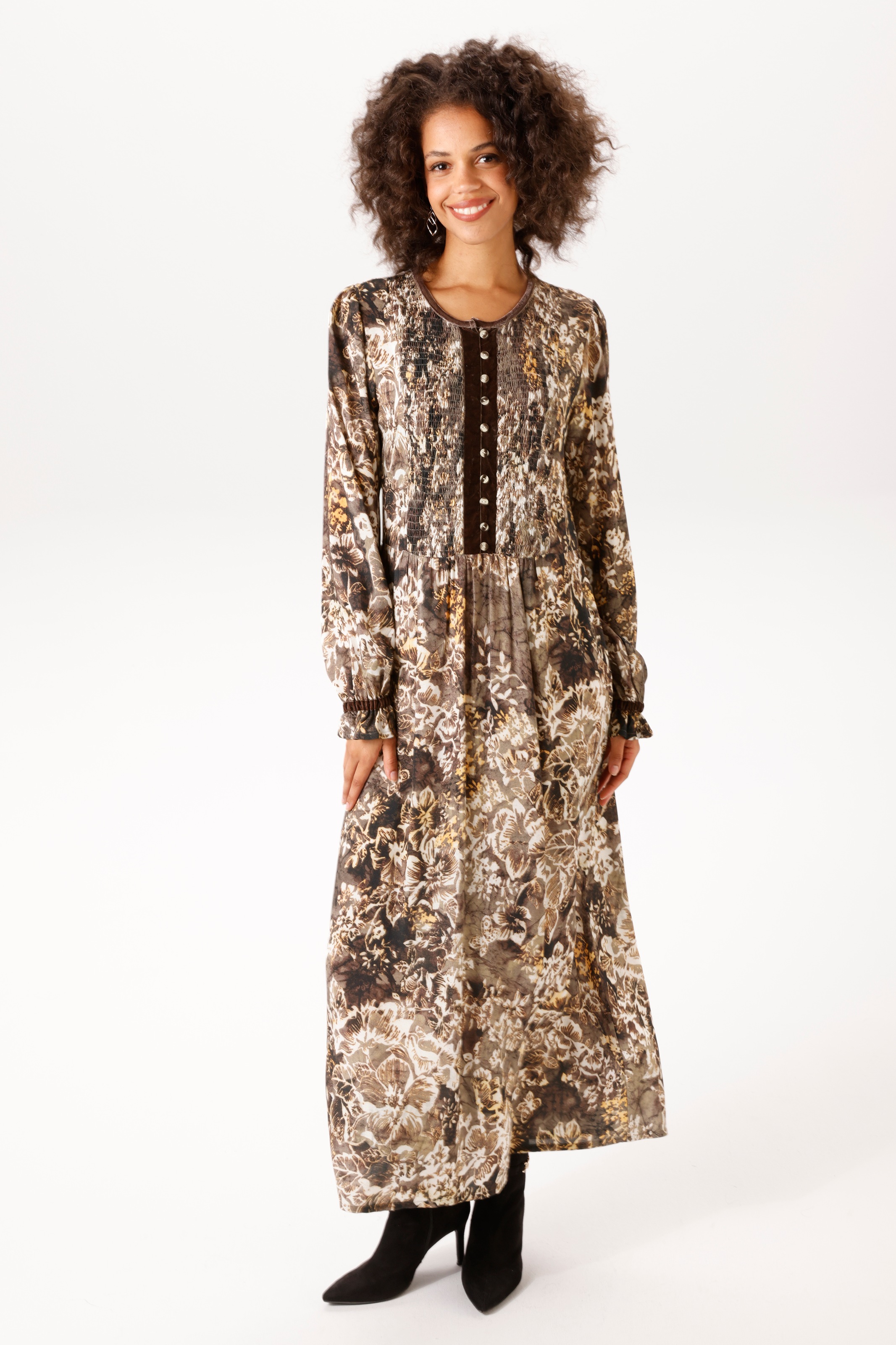 Image of Aniston CASUAL Maxikleid mit farbharmonischen Blumendruck - NEUE KOLLEKTION