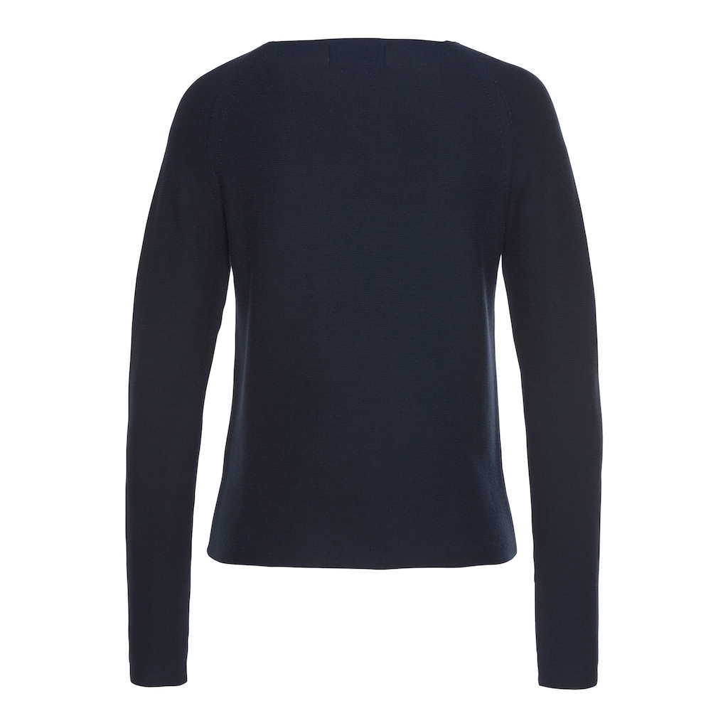 Marc O'Polo DENIM Strickpullover, mit feiner Rippen-Struktur