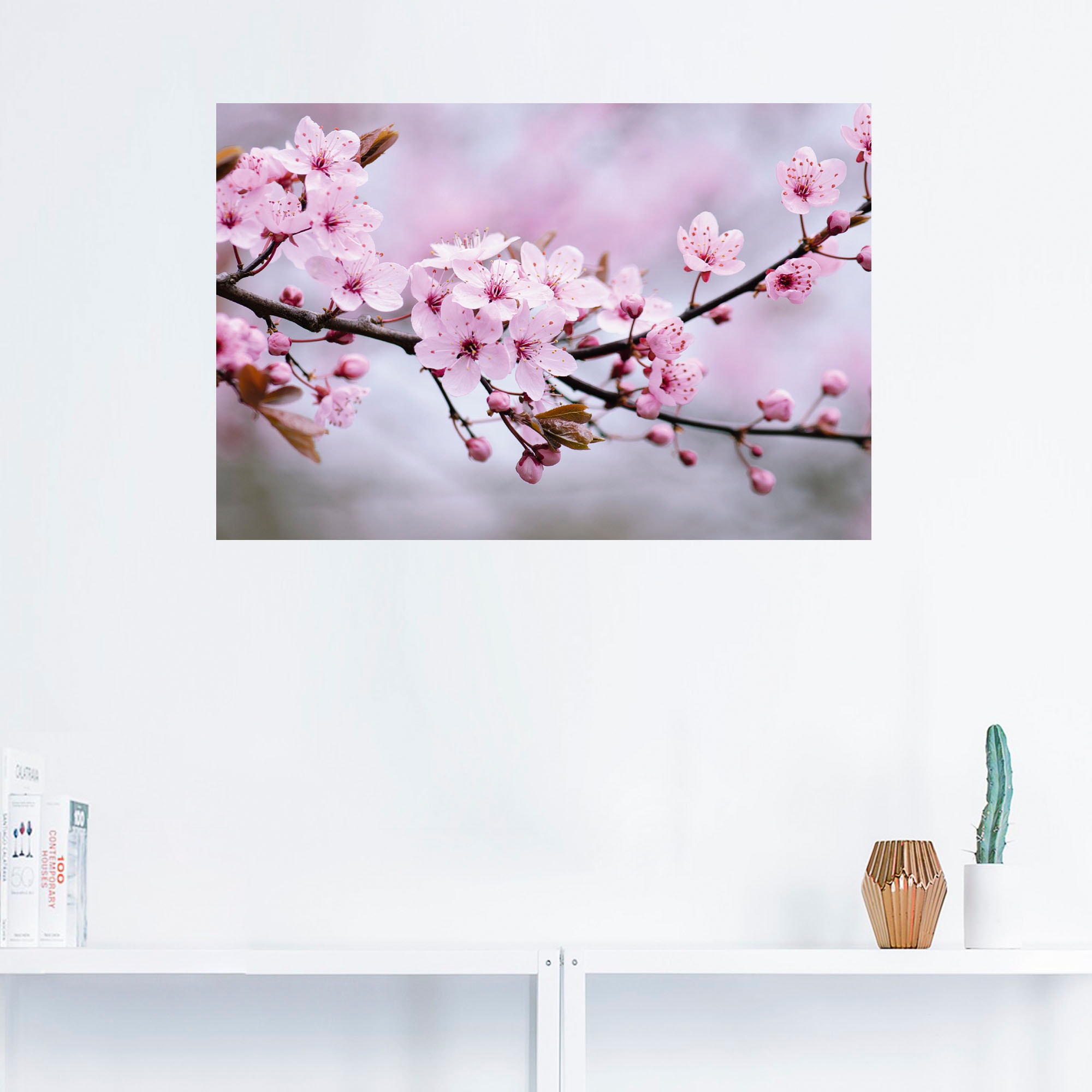 versch. oder Artland St.), (1 Blumen, maintenant Poster als Wandbild »Kirschblüten«, Grössen Leinwandbild, Alubild, in Wandaufkleber