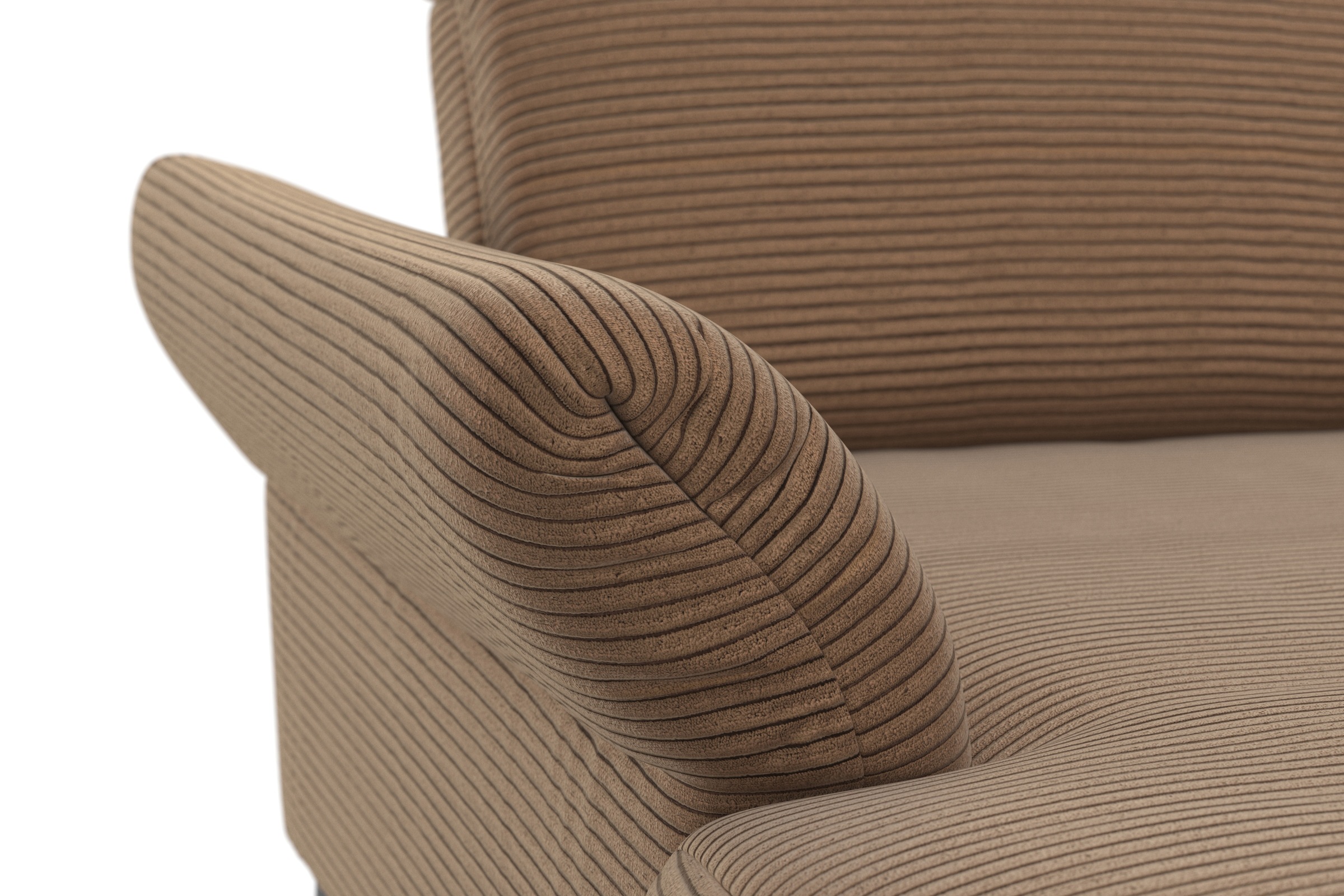 INOSIGN Wohnlandschaft »Coco U-Form«, Sitztiefen-, Arm- und Kopfteilverstellung, Cord-Bezug, Fusshöhe 15 cm