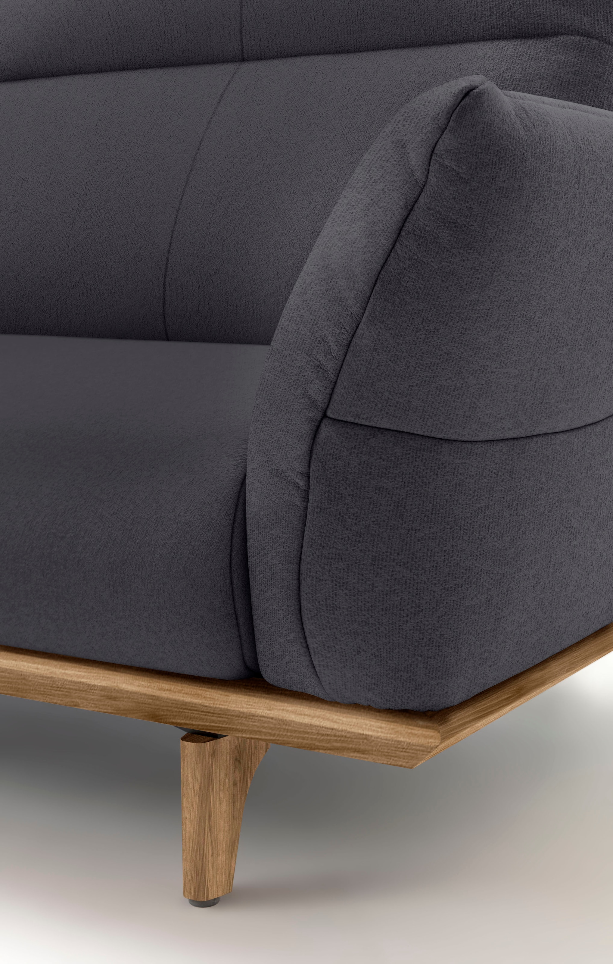 Creation BY ROLF BENZ 4 places »CR.460 mit verstellbarer Rückenlehne, Designsofa, bequem« socle en noyer, pieds en noyer, largeur 248 cm