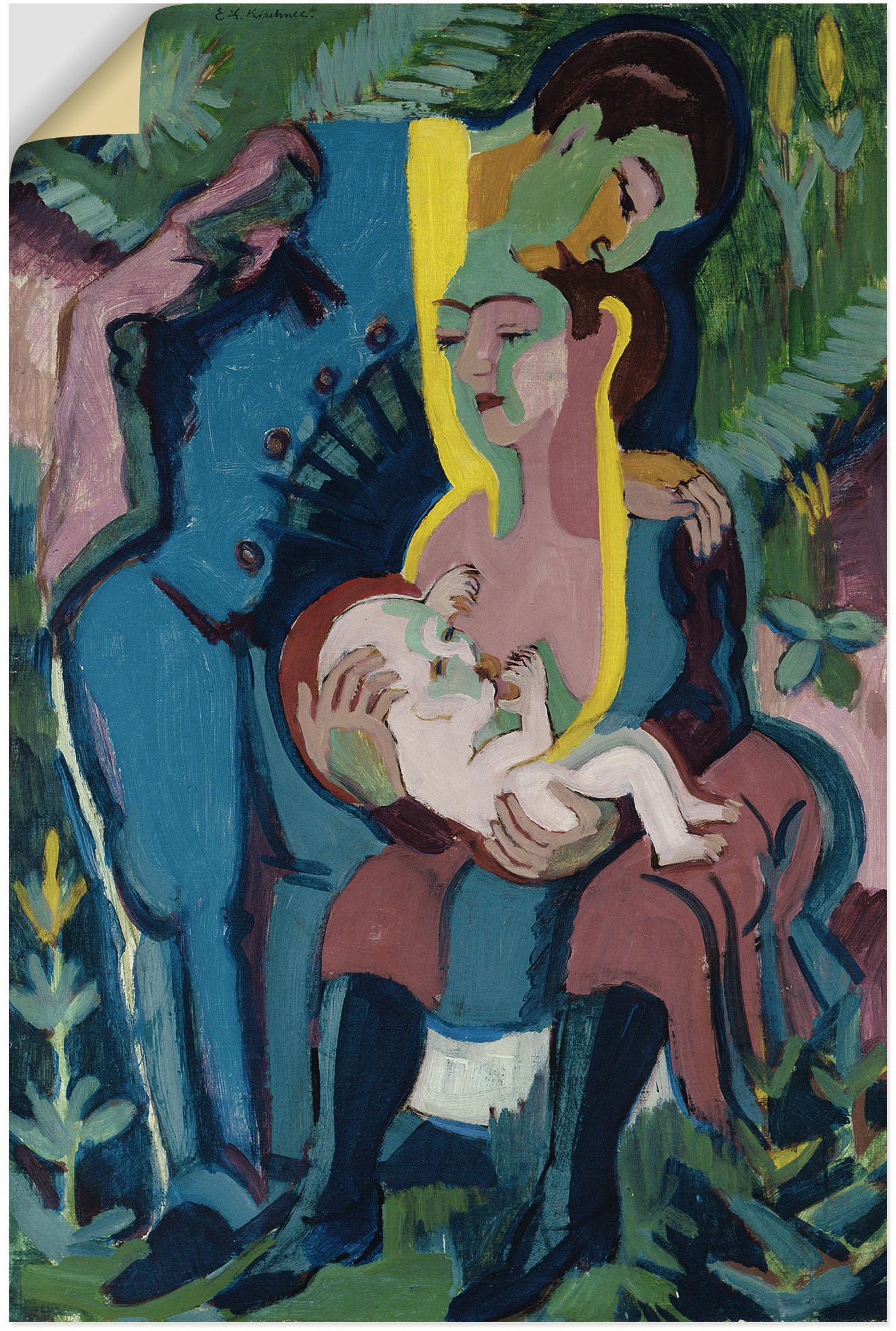 Image of Artland Wandbild »Die Familie. 1927/28«, Gruppen & Familien, (1 St.), in vielen Grössen & Produktarten - Alubild / Outdoorbild für den Aussenbereich, Leinwandbild, Poster, Wandaufkleber / Wandtattoo auch für Badezimmer geeignet bei Ackermann Versand Schwe