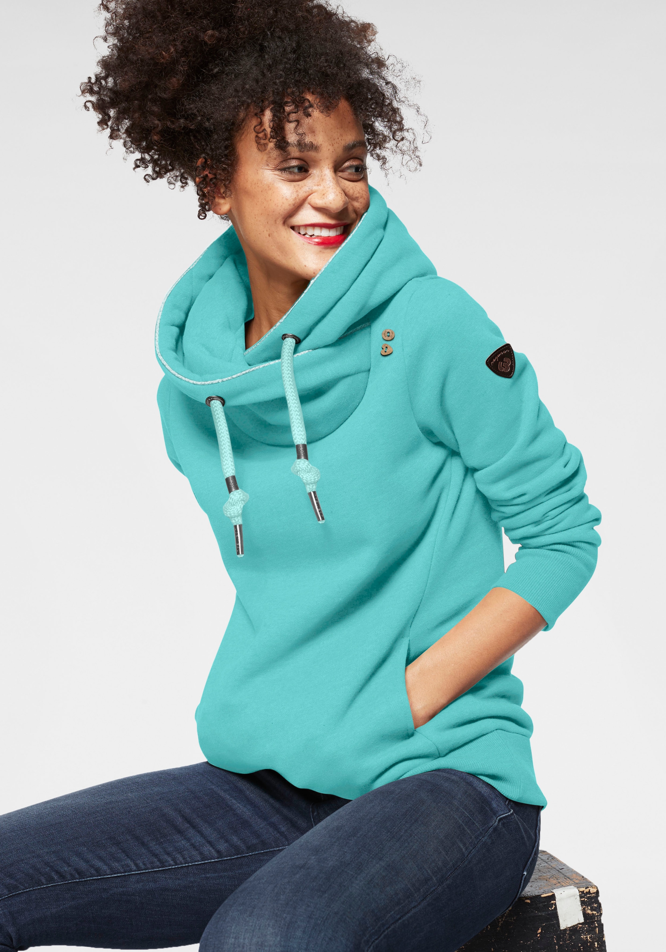 Image of Ragwear Kapuzensweatshirt "GRIPY BUTTON O", Baumwollmischung, Kapuze