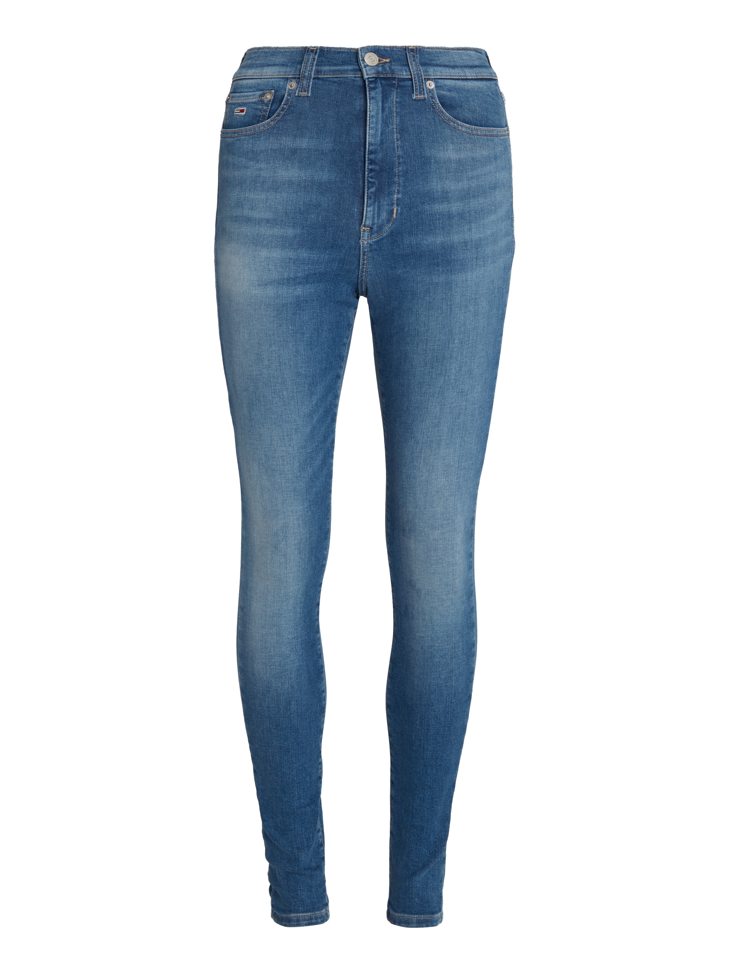 Tommy Jeans Bequeme Jeans »Sylvia Skinny Slim Jeans Hohe Leibhöhe«, mit Ledermarkenlabel