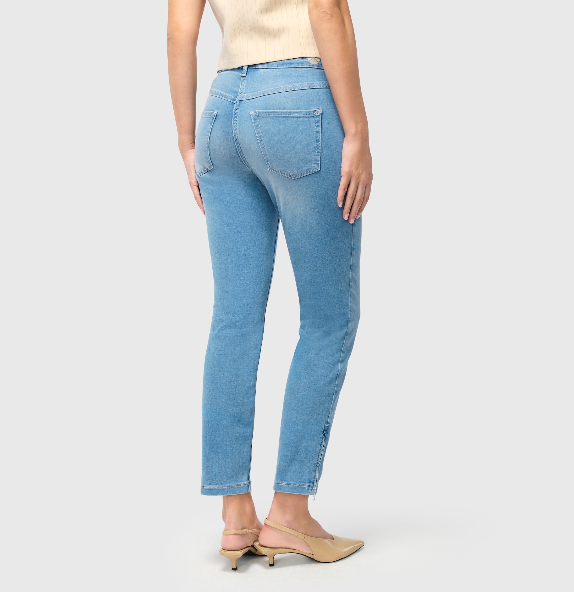 MAC 7/8-Jeans »Dream Chic«, verkürzte Form mit Reissverschluss