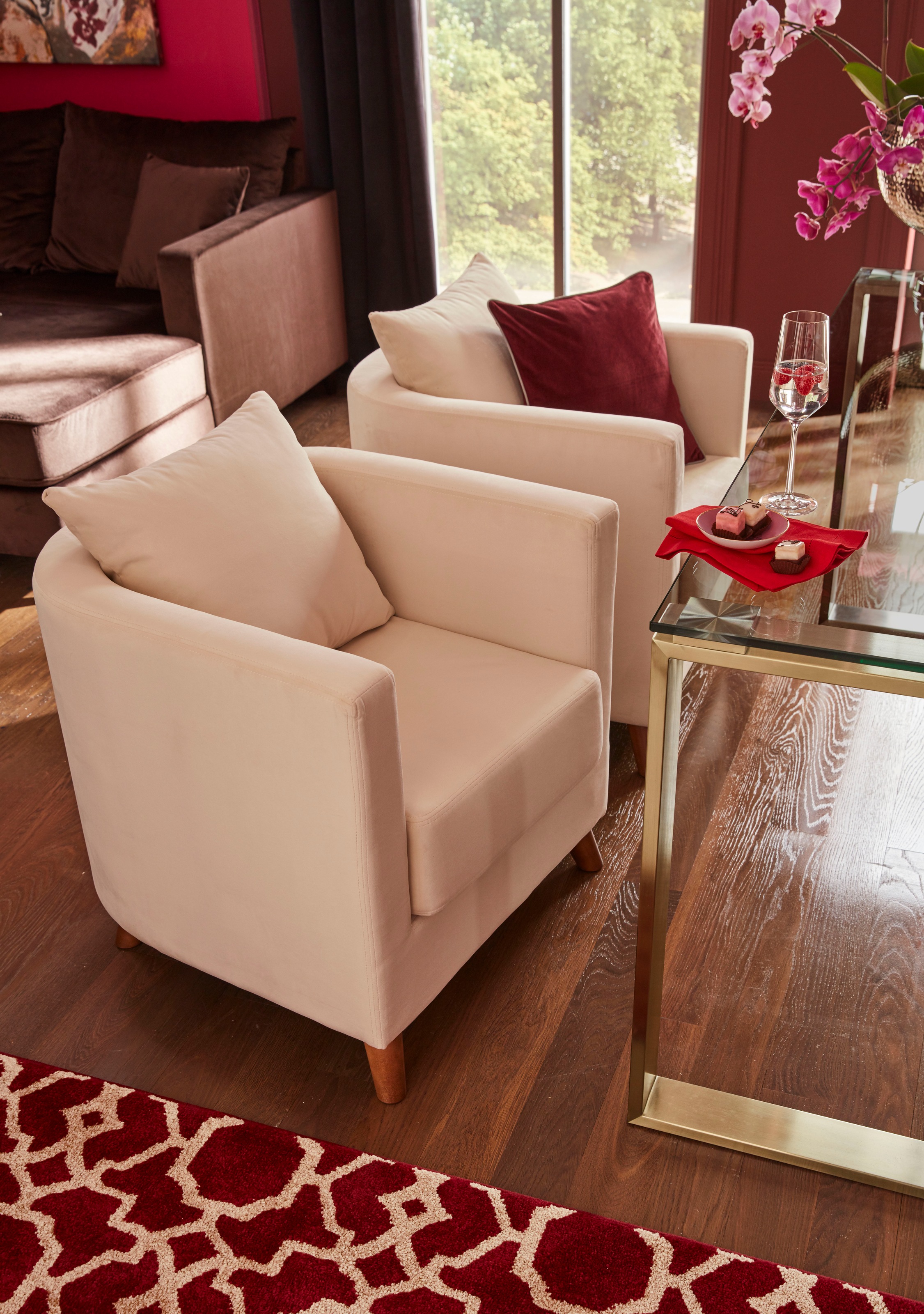 Image of Guido Maria Kretschmer Home&Living Sessel »Vaals«, inklusive gemütlichen Rückenkissen mit Logostickerei bei Ackermann Versand Schweiz