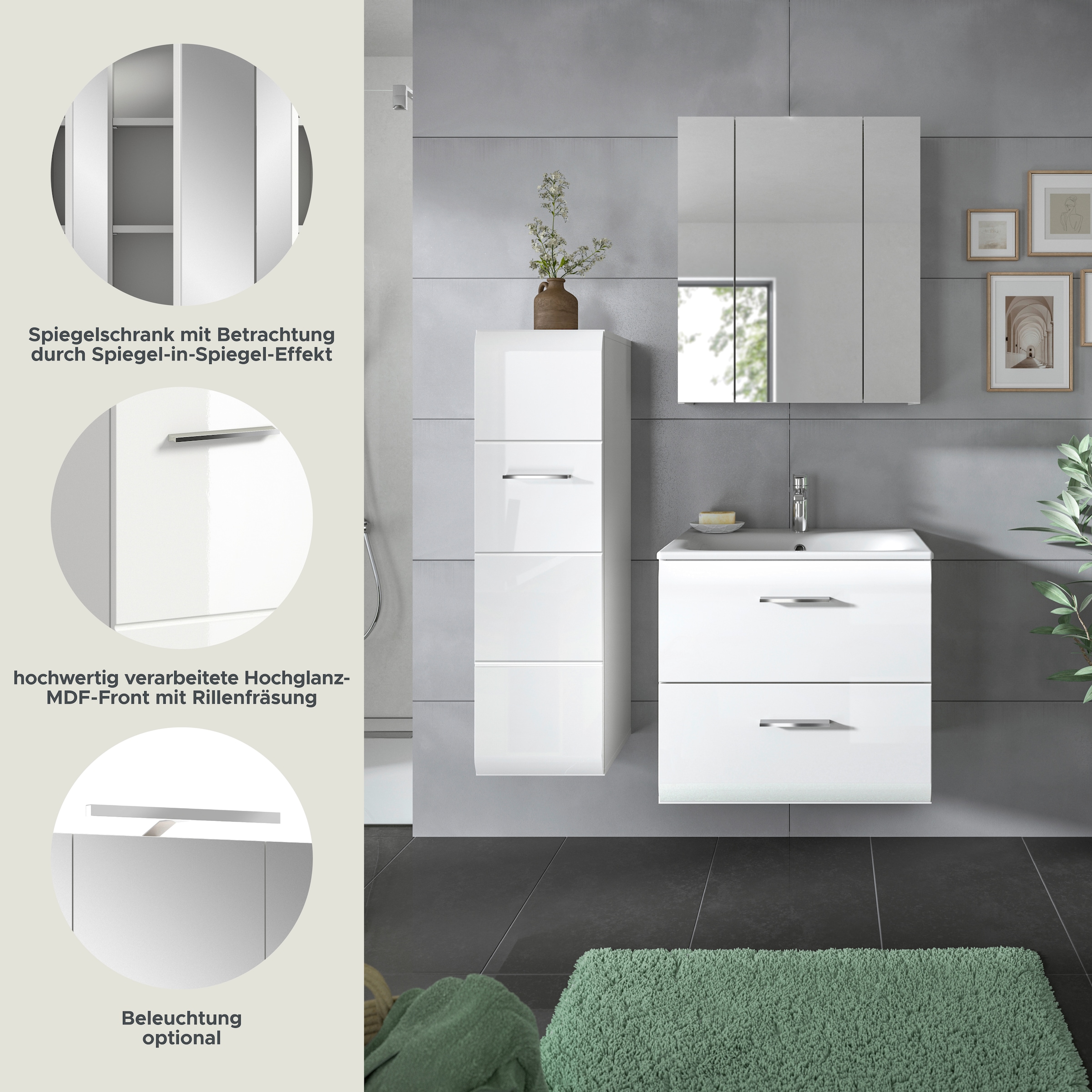 INOSIGN Ensemble de salle de bains Set, 4 cuis tlg.