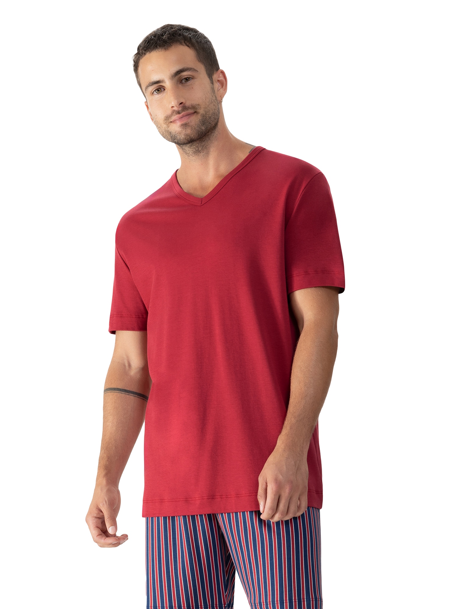 V-Shirt »SOLID NIGHT«, T-Shirt aus Interlock-Jersey