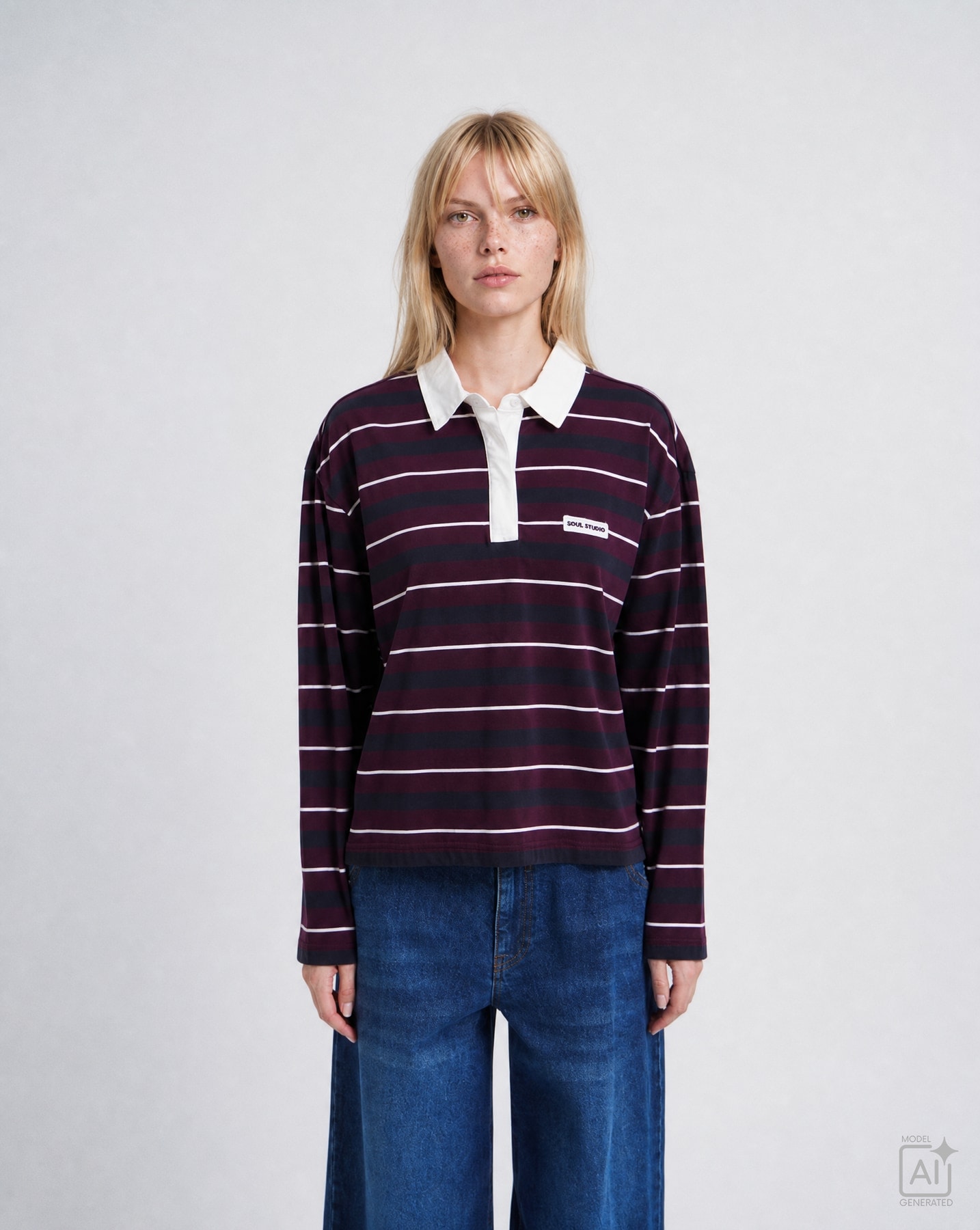 Image of Smith & Soul Poloshirt aus Baumwolle, Boxy Fit