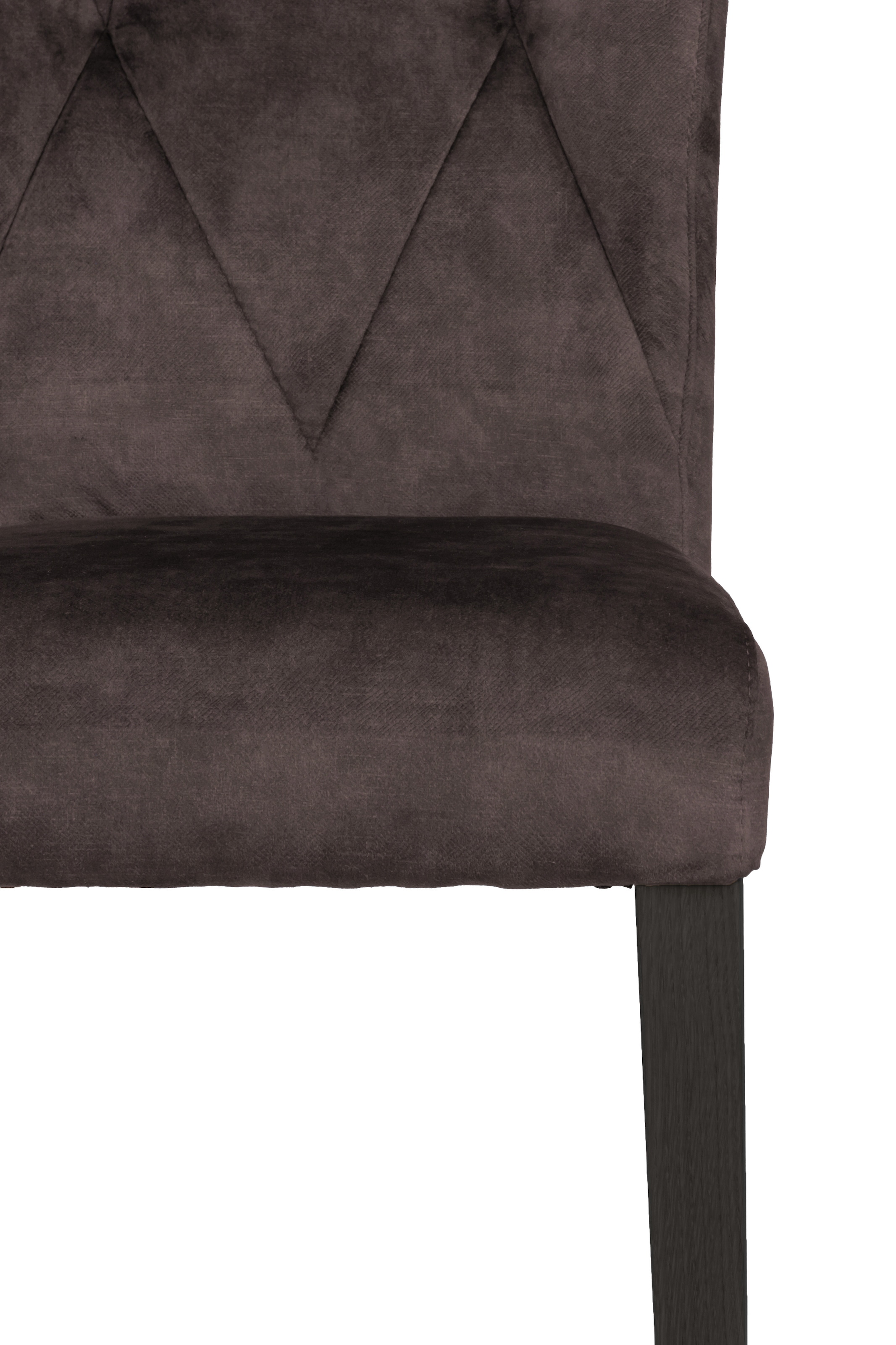 Home affaire 4-Fussstuhl »Diamond« (Set) 2 Stk. Samtvelours Sitz und Ruecken gepolstert