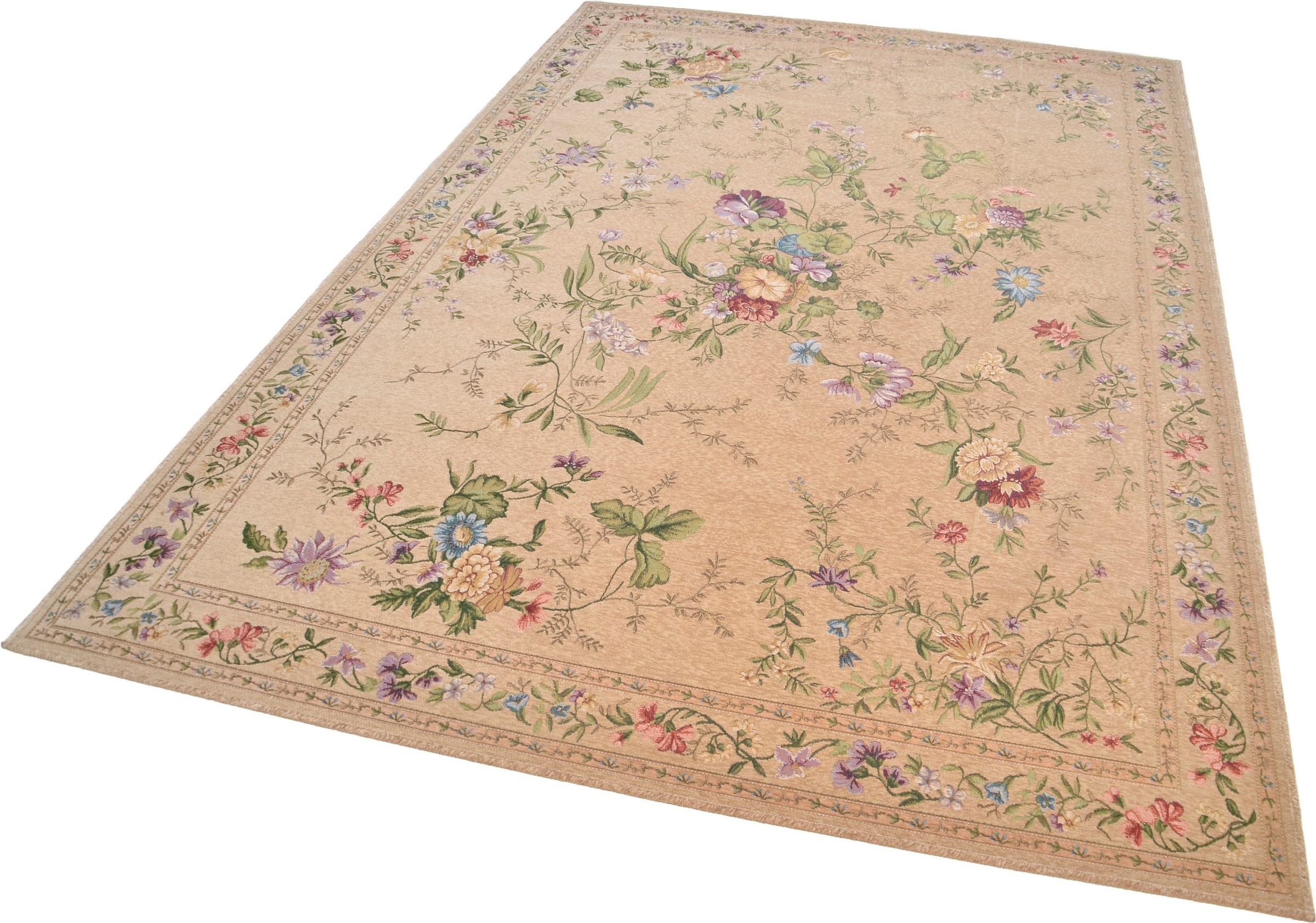 Image of THEKO Teppich »Flomi Sagrini«, rechteckig, 3 mm Höhe, Flachgewebe, Pastell-Farben, Blumen Design, ideal im Wohnzimmer & Schlafzimmer bei Ackermann Versand Schweiz