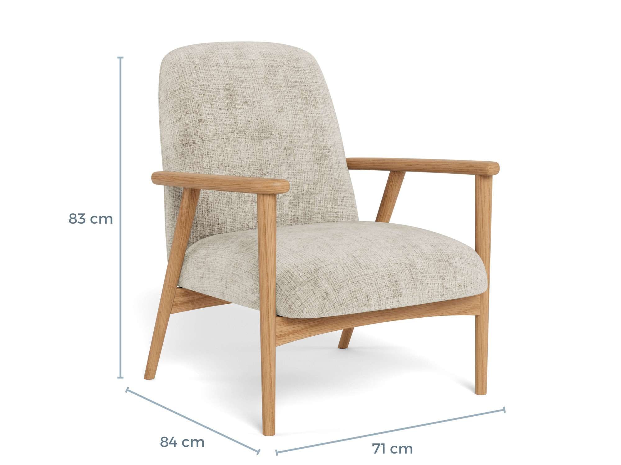 ACTONA GROUP Polsterstuhl »Polsterstuhl« () Stuhl mit Armlehne, beige, 71x84x83cm