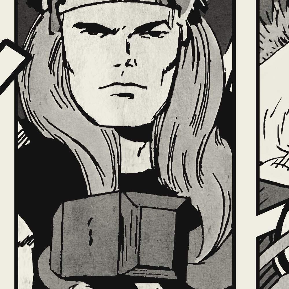 Komar Vliestapete »Marvel Classic Comic Panel Monochrome« bedruckt glatt Rolle mit 212 x 250 cm