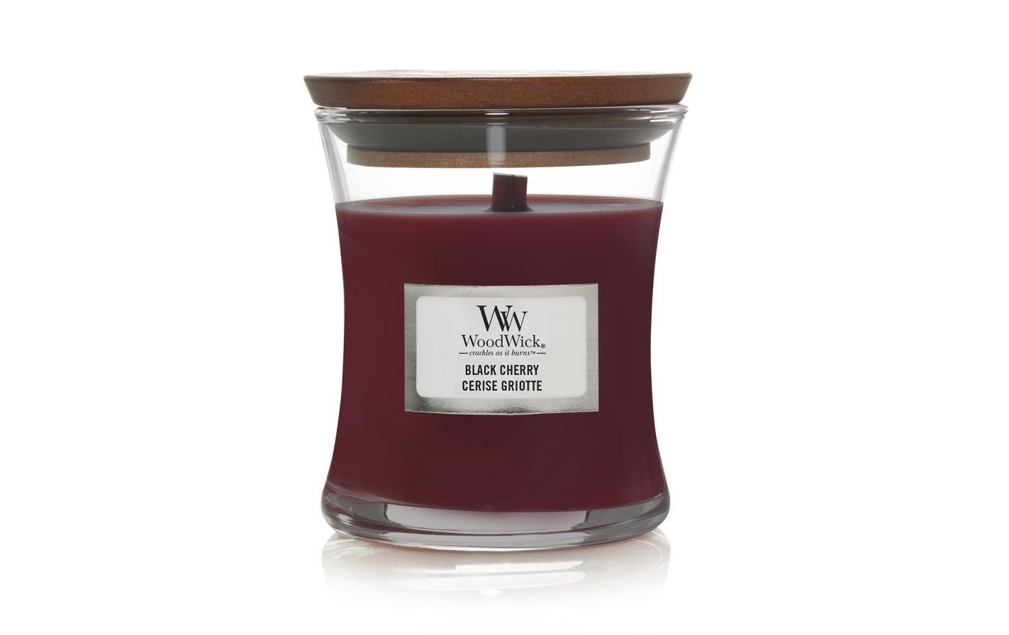 Image of Woodwick Duftkerze "Black Cherry mini Jar"