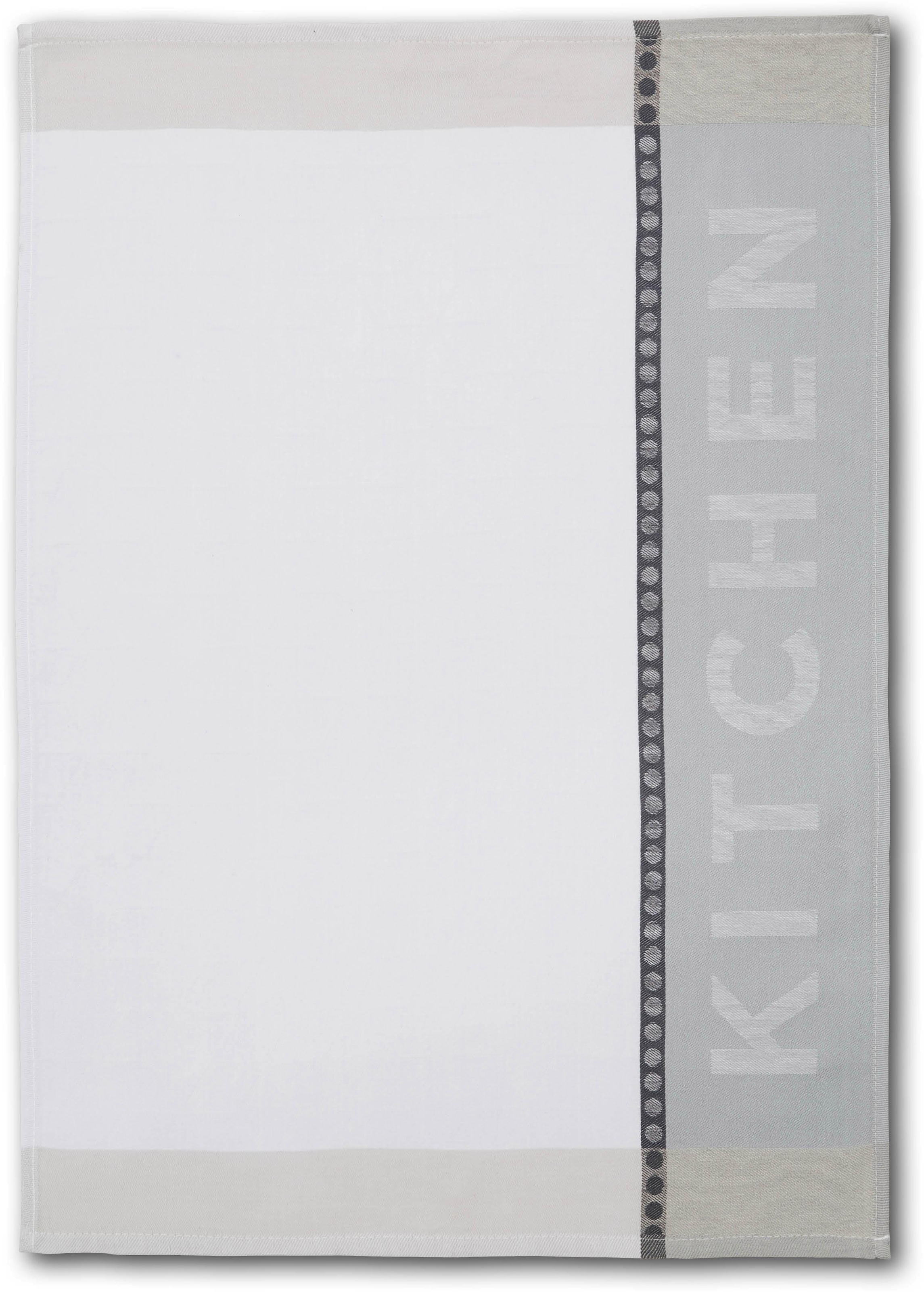 Dyckhoff Geschirrtuch »HOME / KITCHEN, Masse je Tuch ca. 50x70 cm«, (Set, 6 tlg.), mit zwei verschiedenen Motiven