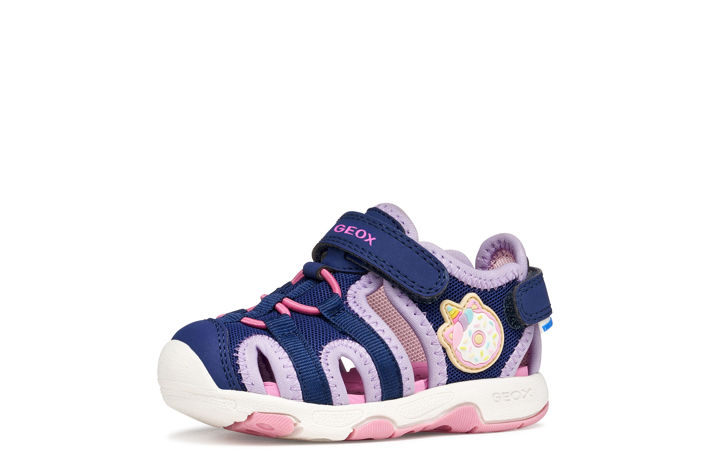 Geox Chaussures de marche »B SANDAL MULTY GIRL«  chaussure bébé, chaussure d'été, chaussure à scratch, gabarit de taille à télécharger