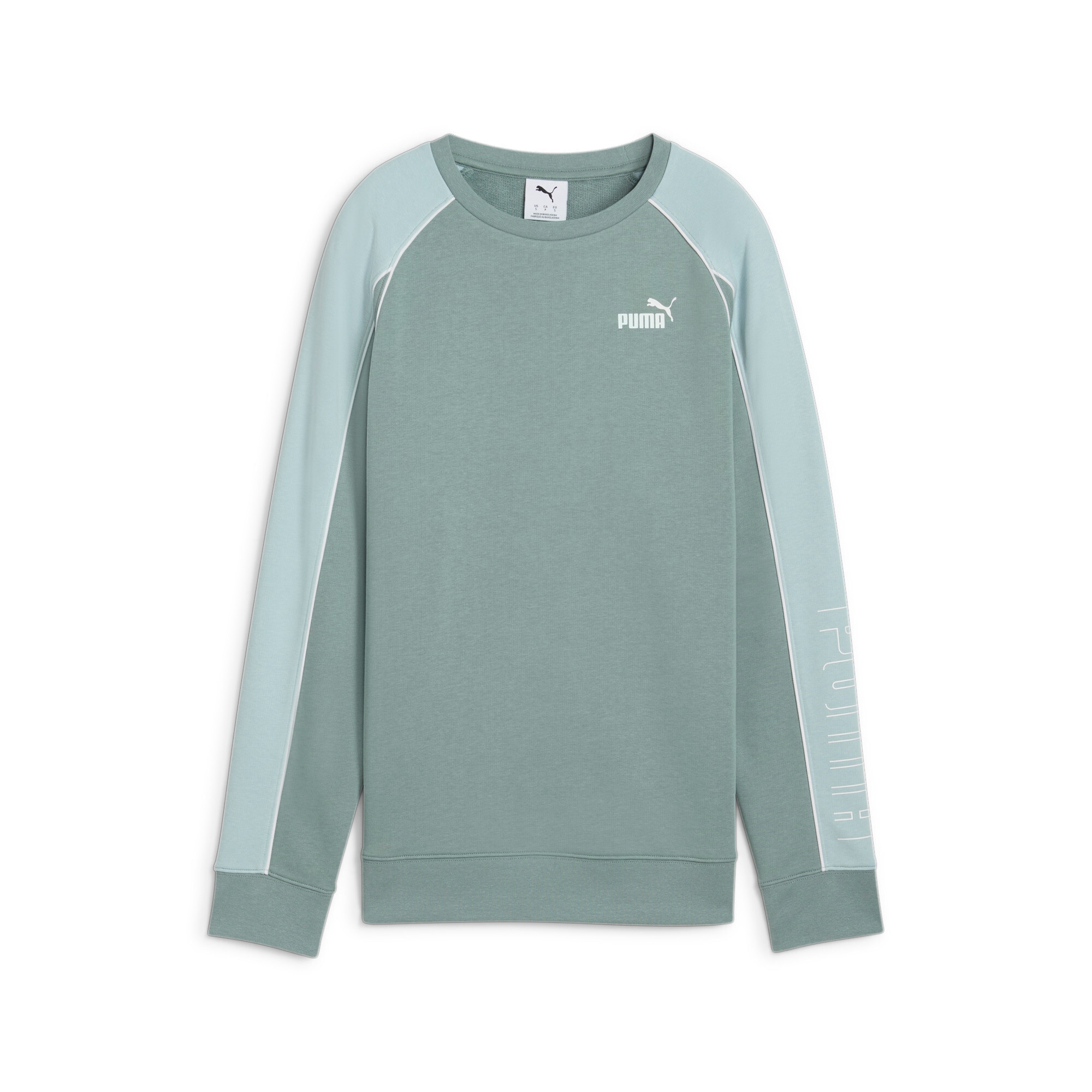 Image of PUMA Langarmshirt "SPORT RELAXED CREW TR" Rundhalsausschnitt, mit Logo-Gummidruck, mit Paspeldetails