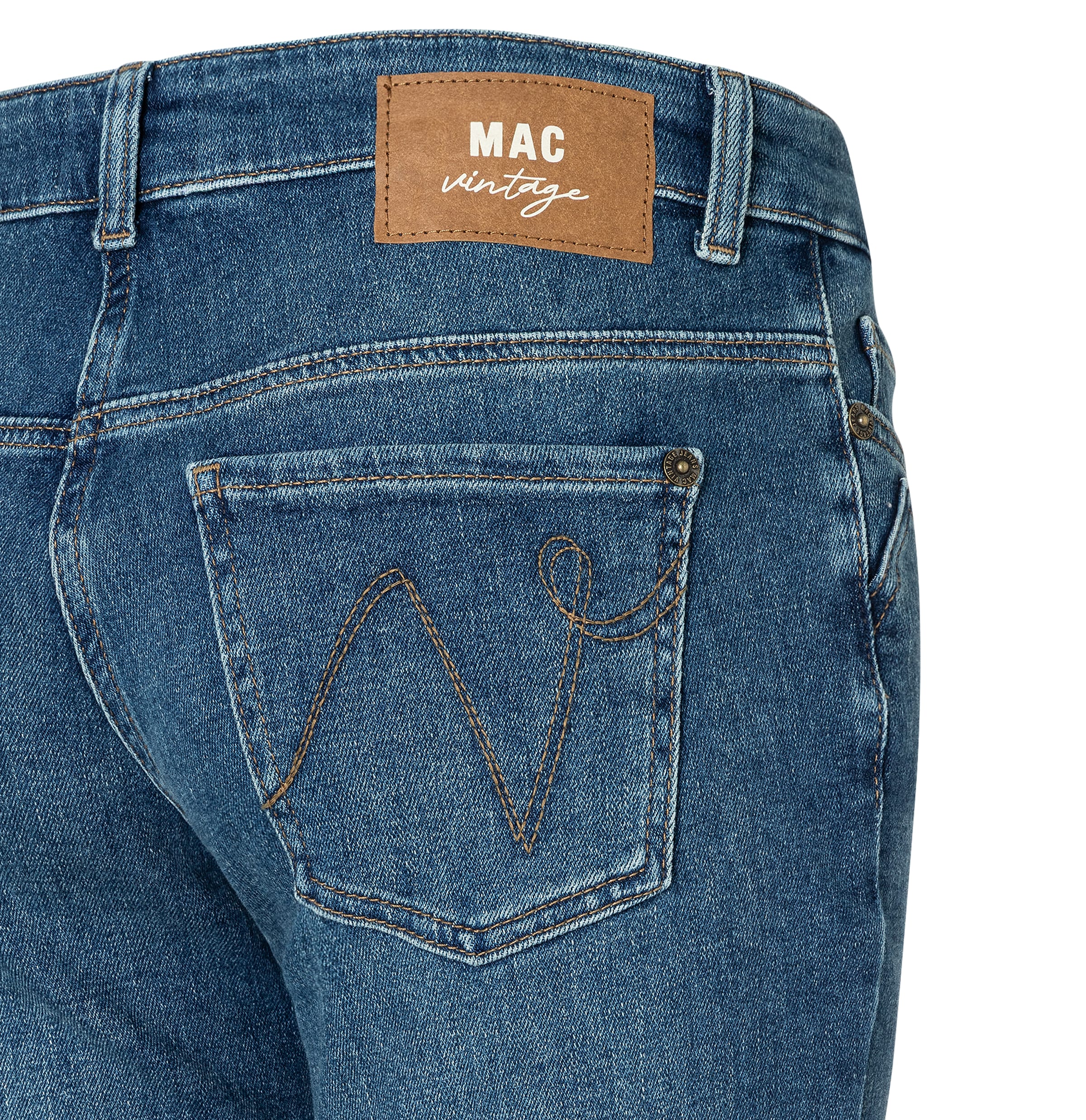 MAC Bootcut-Jeans »DETROIT flared« Aufwendig gearbeitete Details an den Vordertaschen