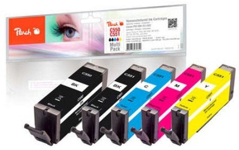 Peach Tintenpatrone »Canon PGI-550 / CLI-551«, (5 St.)