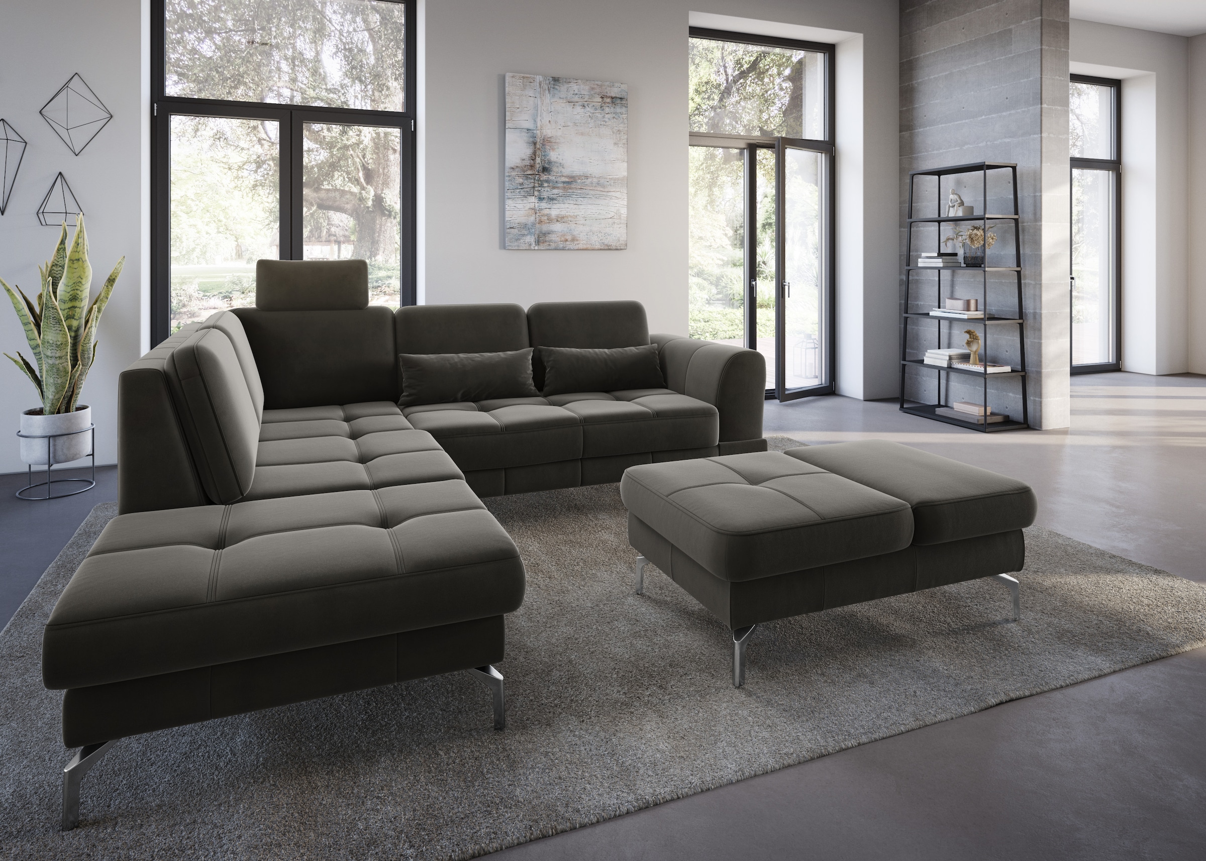 sit&more Hocker »Bendigo« mit Klappfunktion, Bodenfreiheit 15 cm, wahlweise in 2 Fussfarben